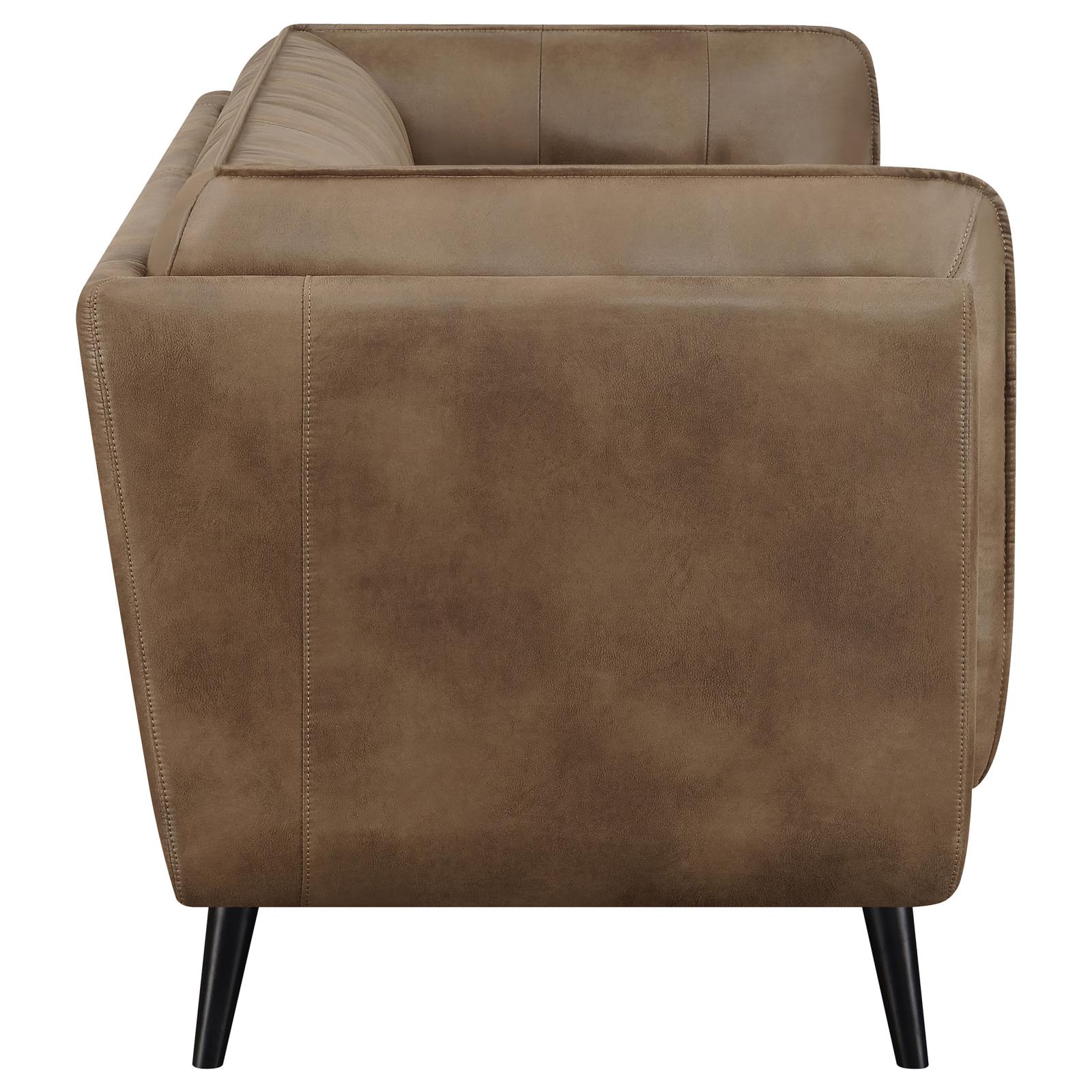 Thatcher Leatherette Button Tufted Living Room Set