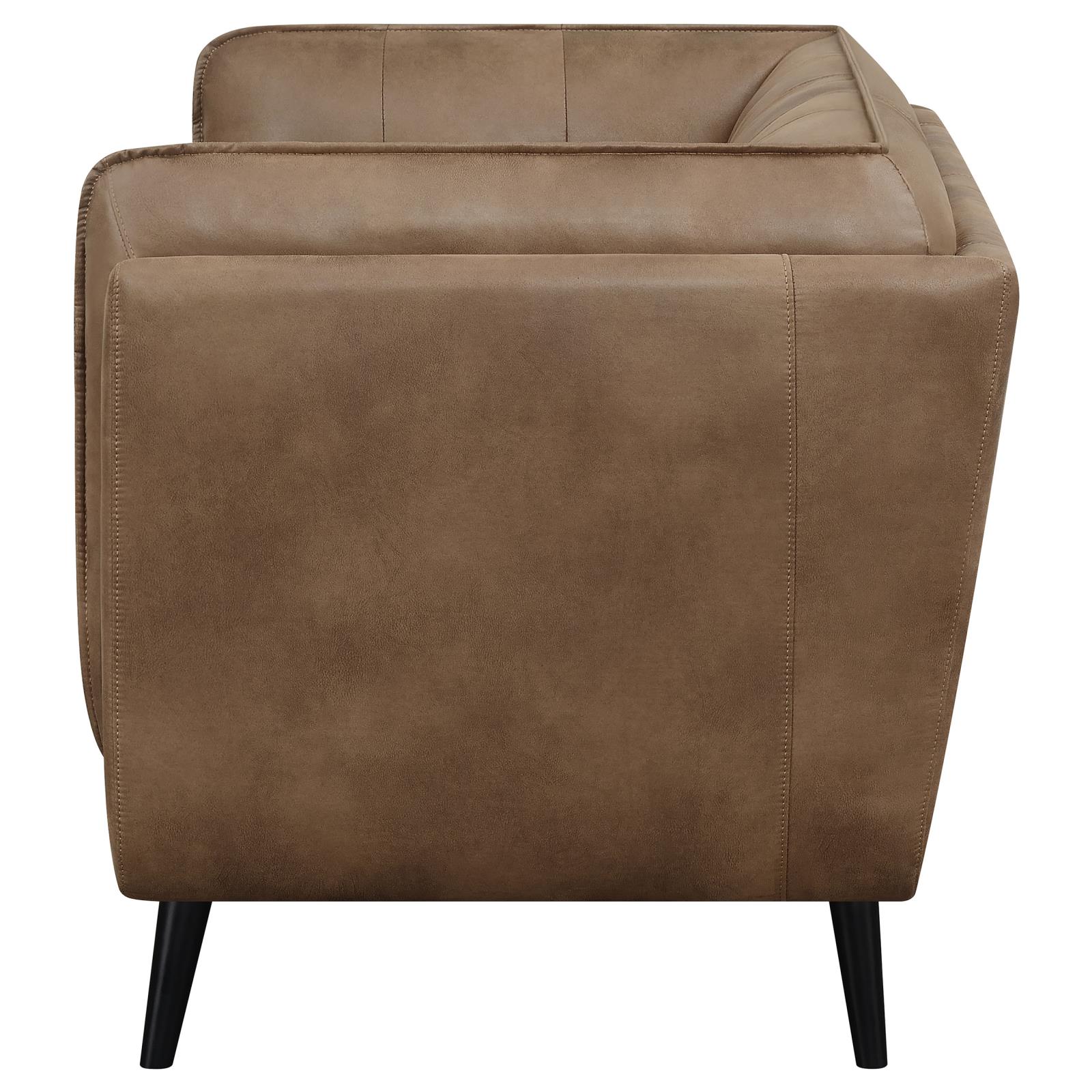 Thatcher Leatherette Button Tufted Living Room Set