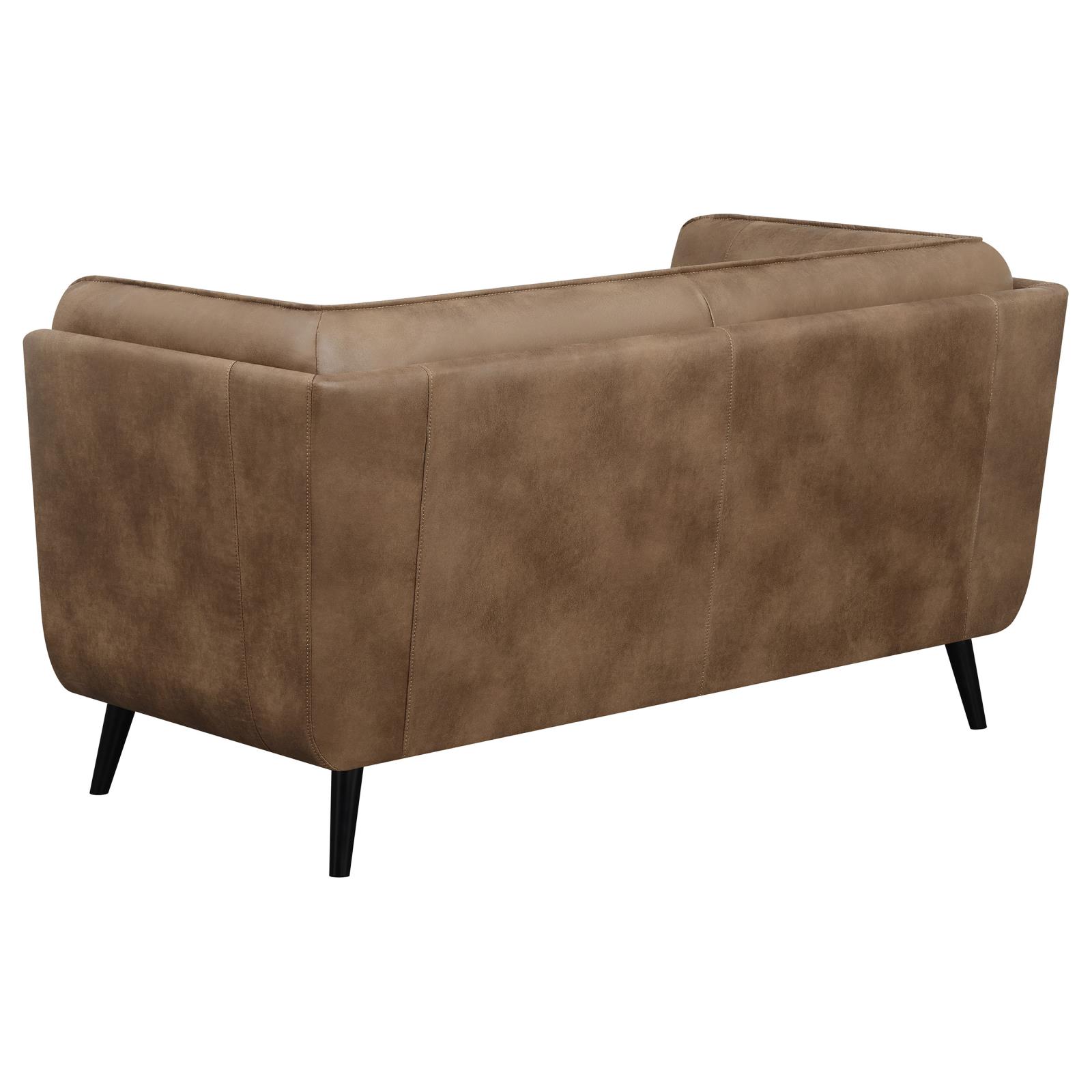 Thatcher Leatherette Button Tufted Living Room Set