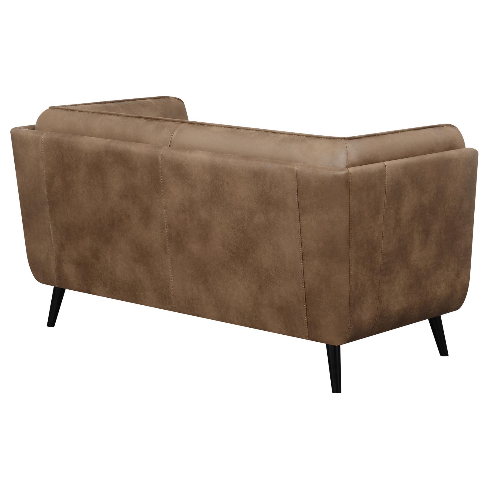 Thatcher Leatherette Button Tufted Living Room Set