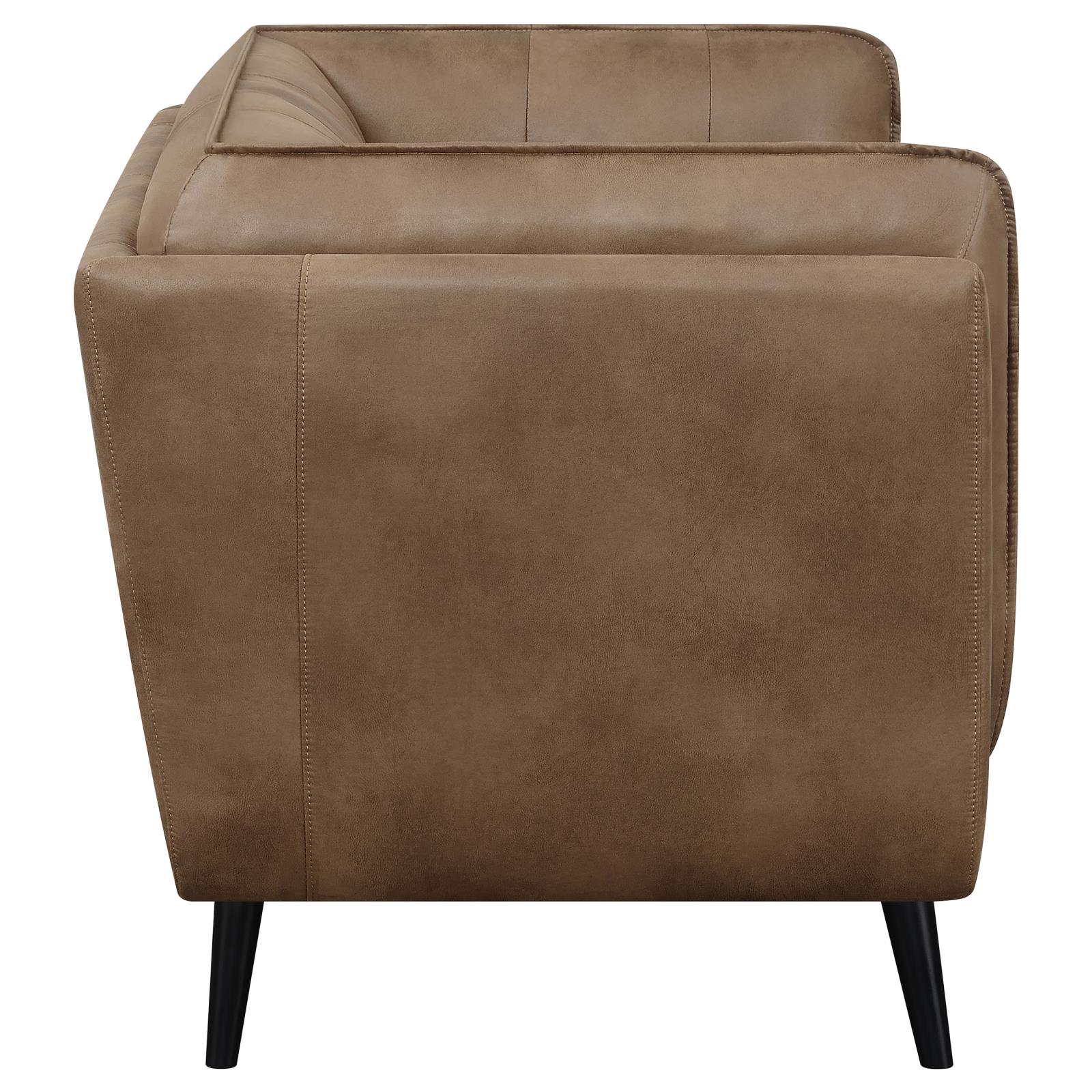 Thatcher Leatherette Button Tufted Living Room Set