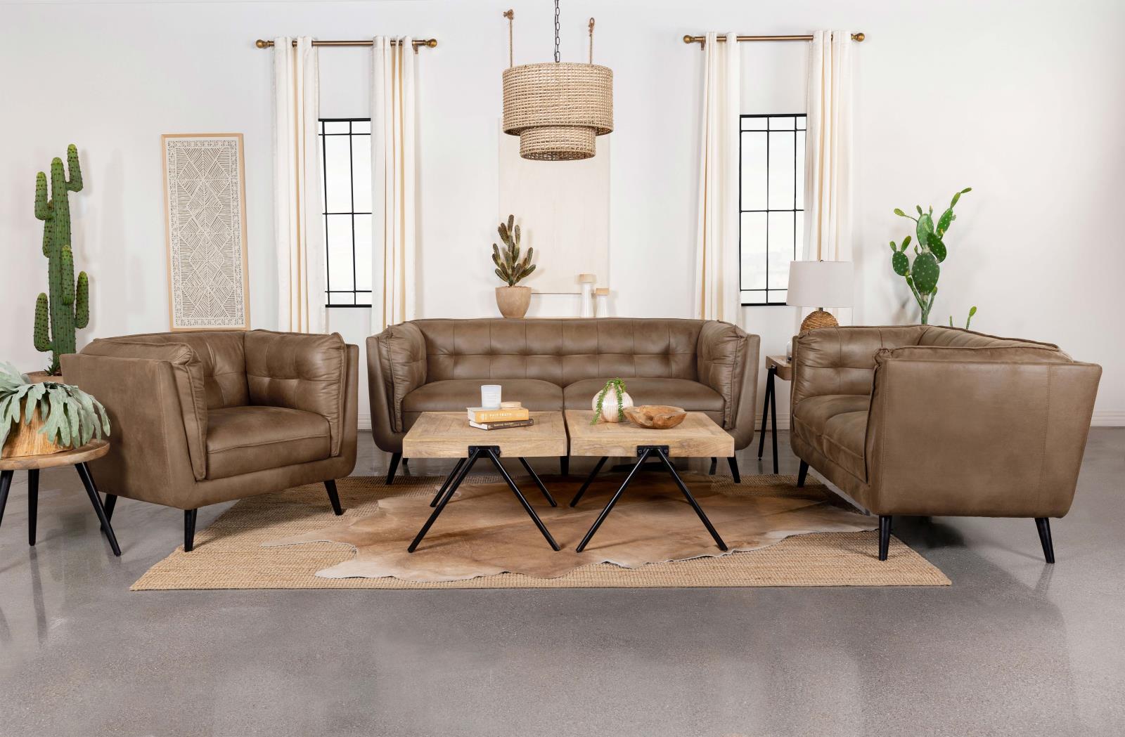 Thatcher Leatherette Button Tufted Chair