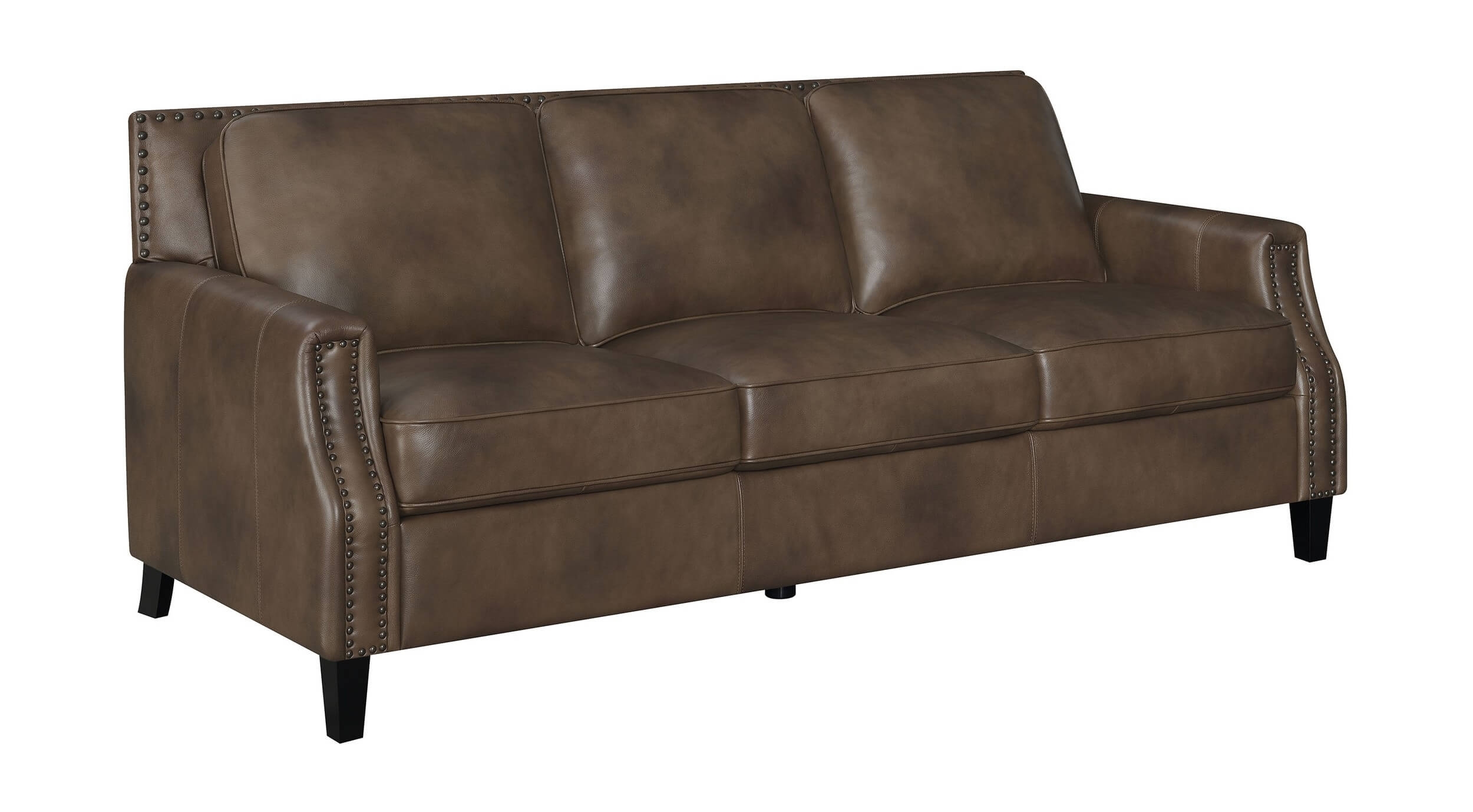 Leaton Recessed Arms Leather/Split Living Room Set