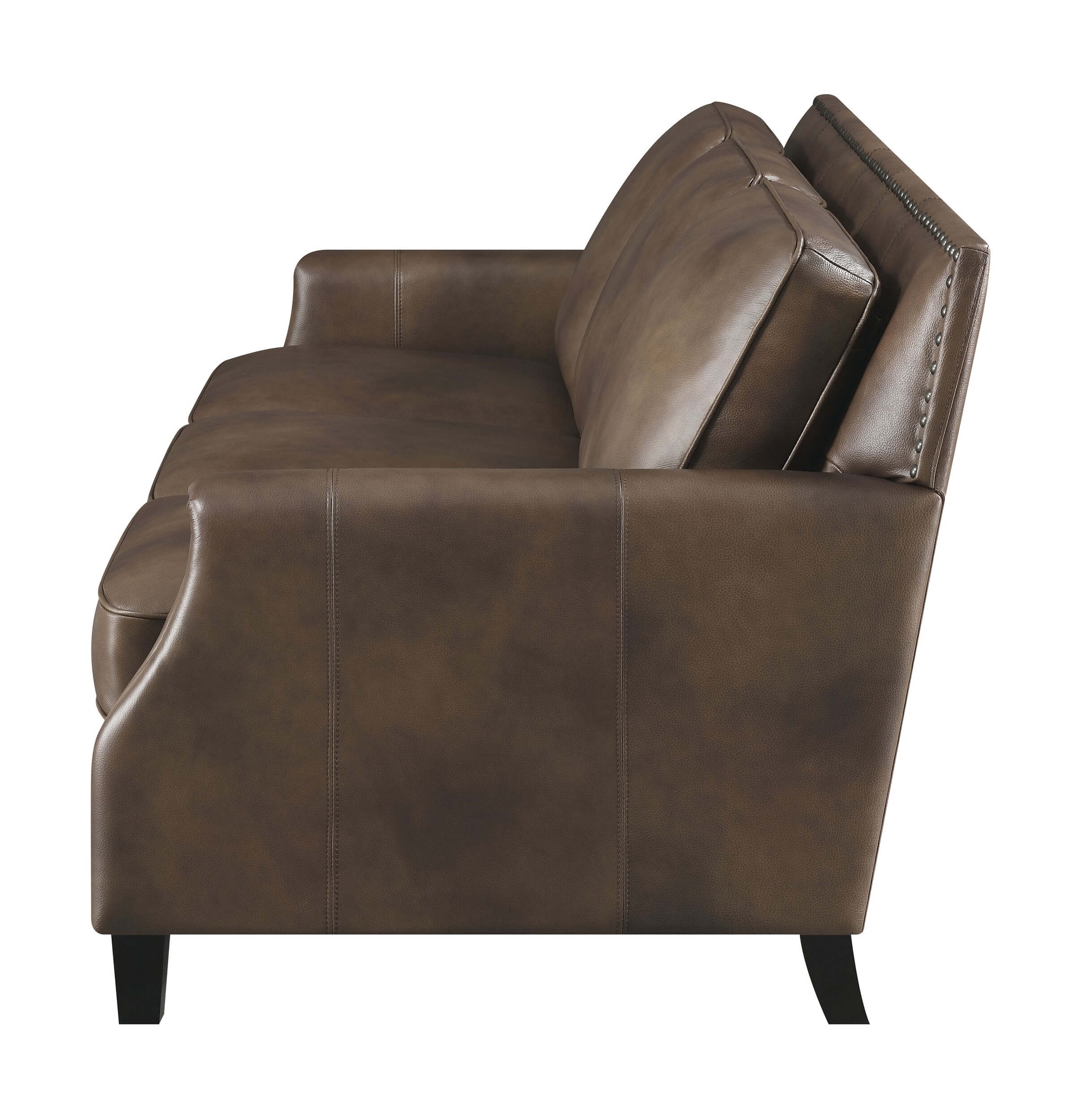 Leaton Recessed Arms Leather/Split Sofa