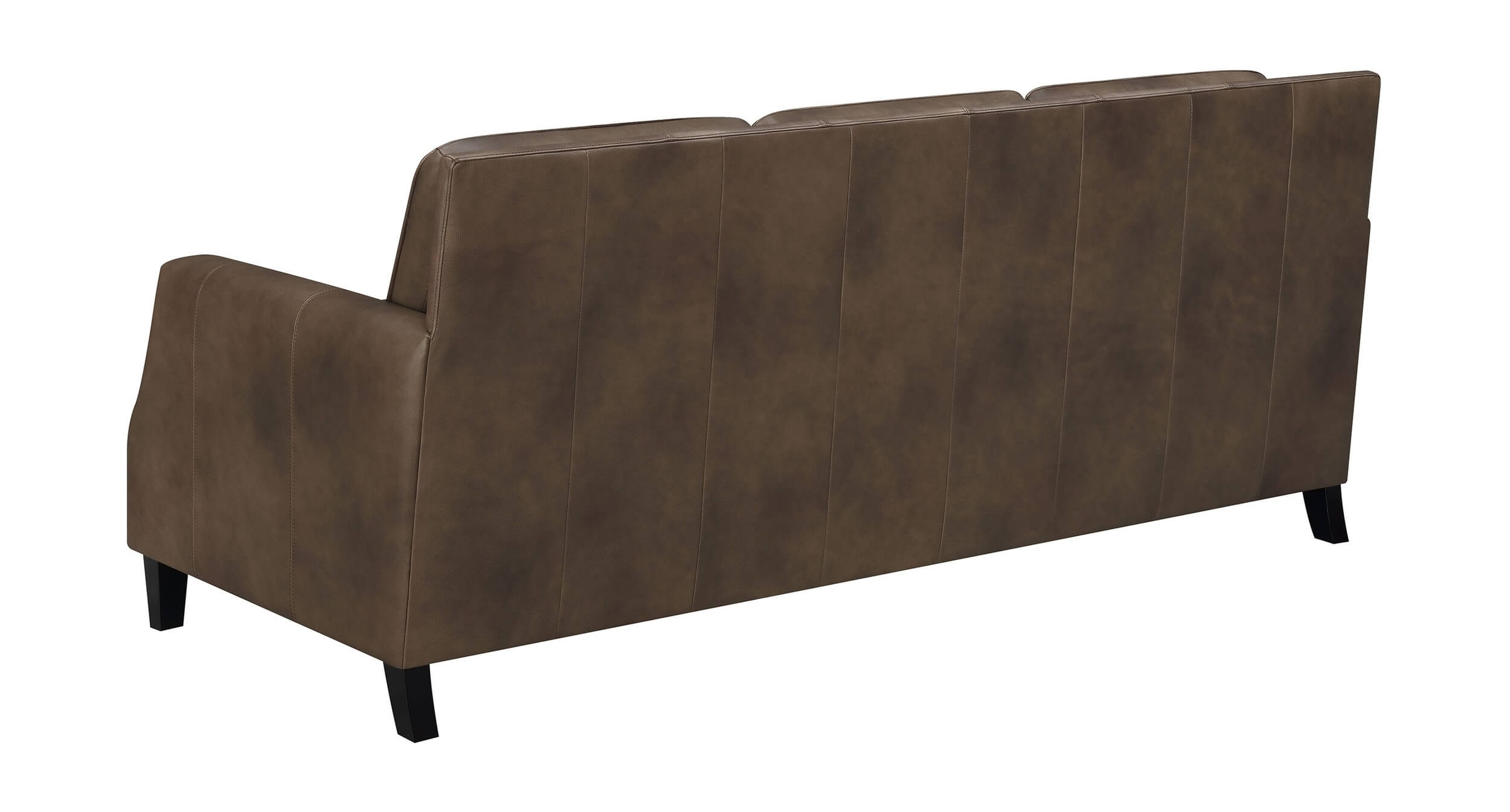 Leaton Recessed Arms Leather/Split Sofa