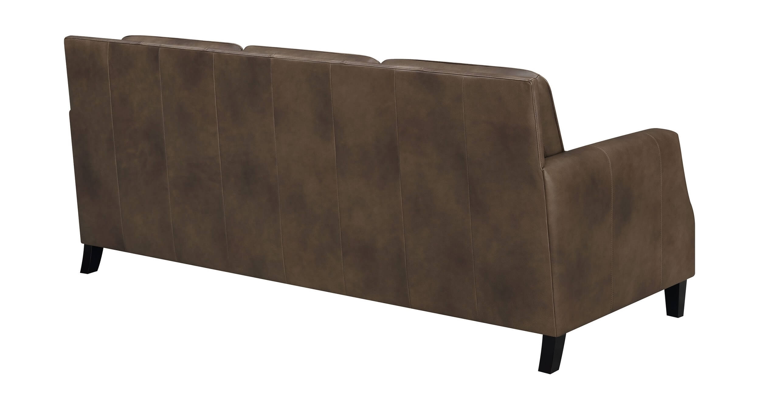 Leaton Recessed Arms Leather/Split Sofa