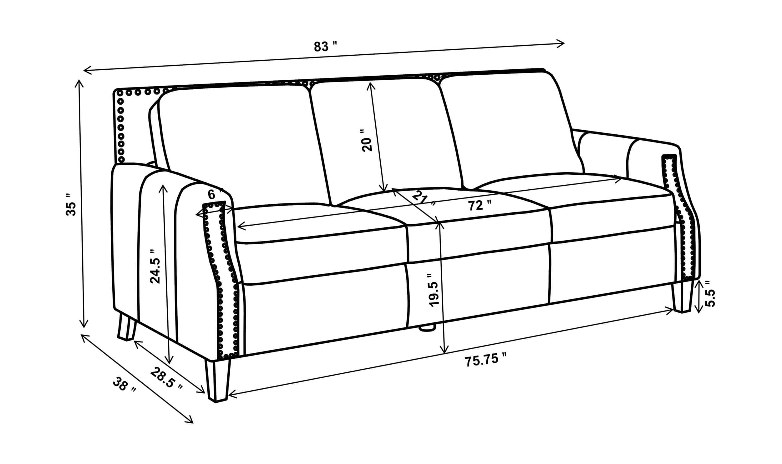 Leaton Recessed Arms Leather/Split Living Room Set