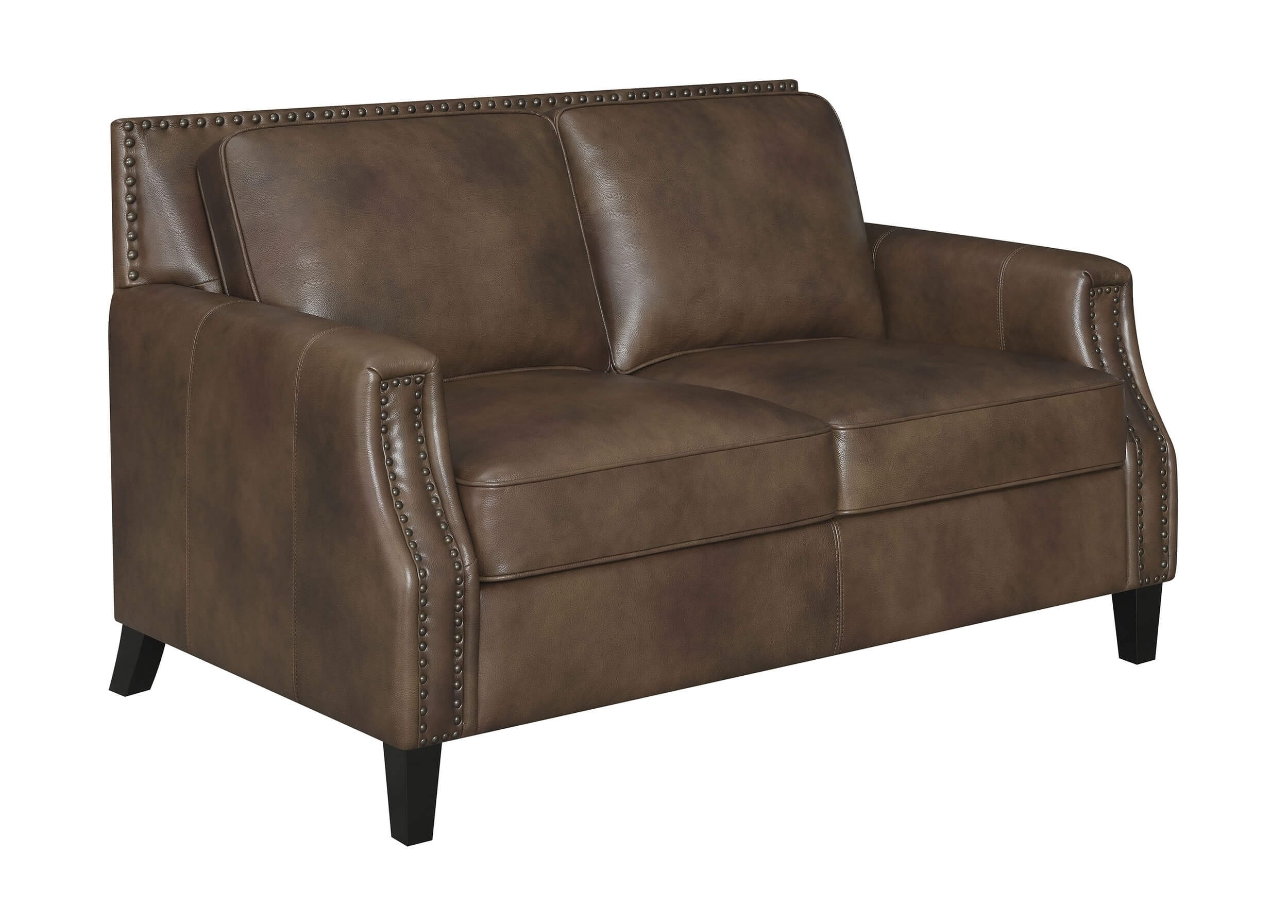 Leaton Recessed Arms Leather/Split Living Room Set