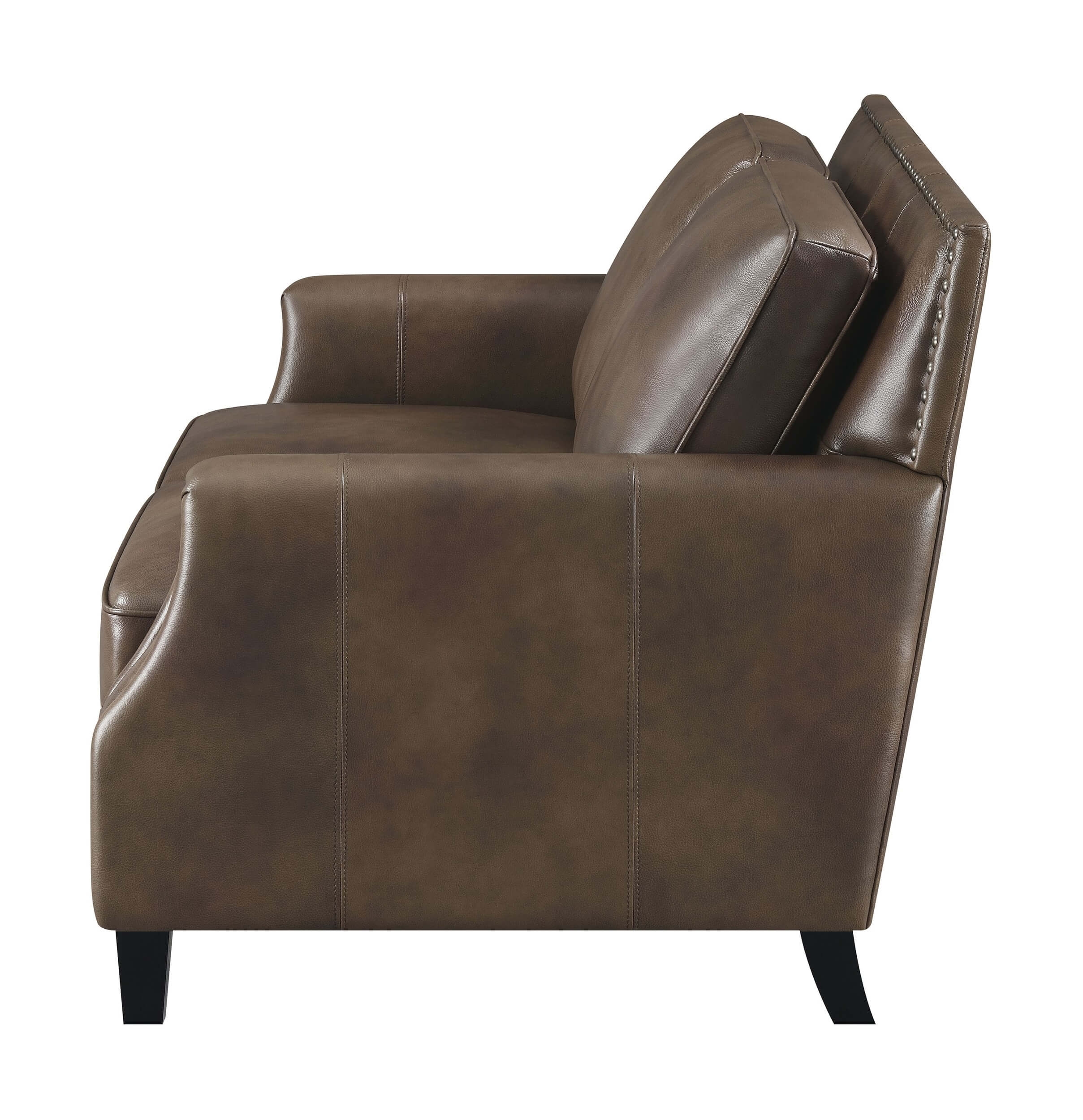 Leaton Recessed Arms Leather/Split Living Room Set