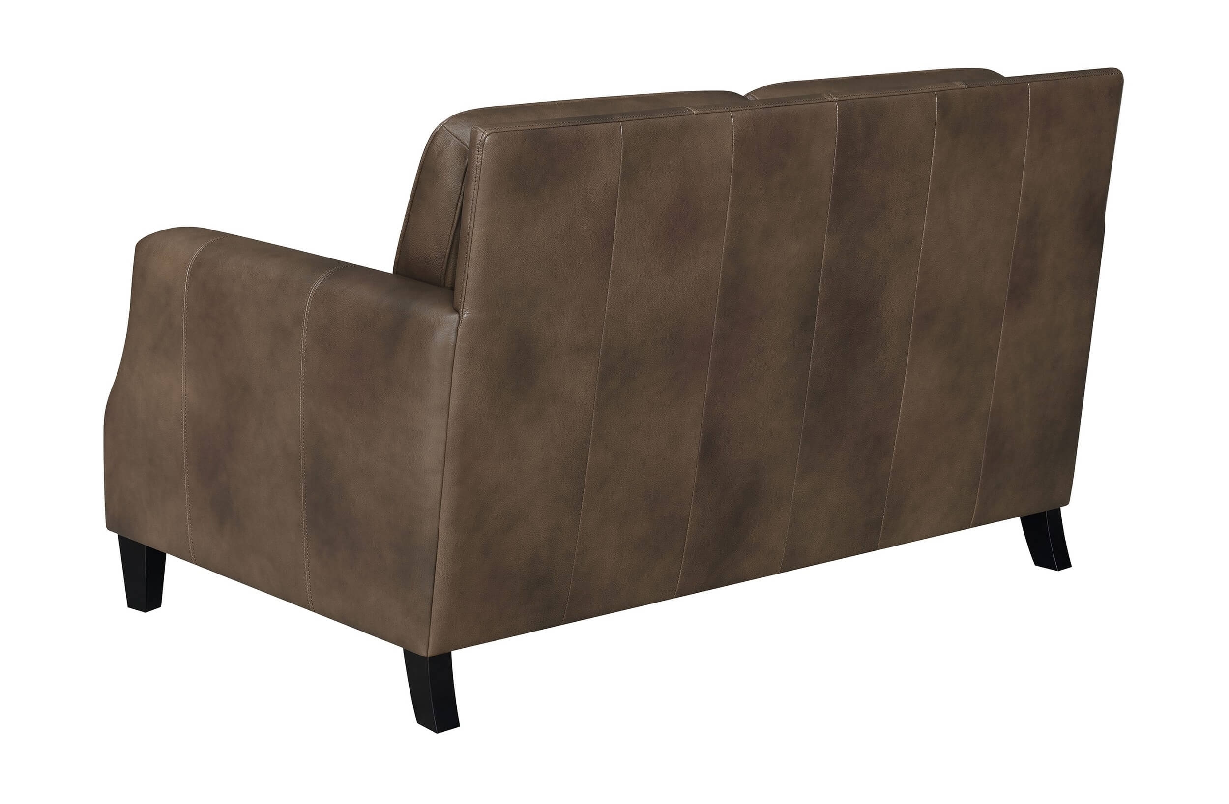Leaton Recessed Arms Leather/Split Loveseat