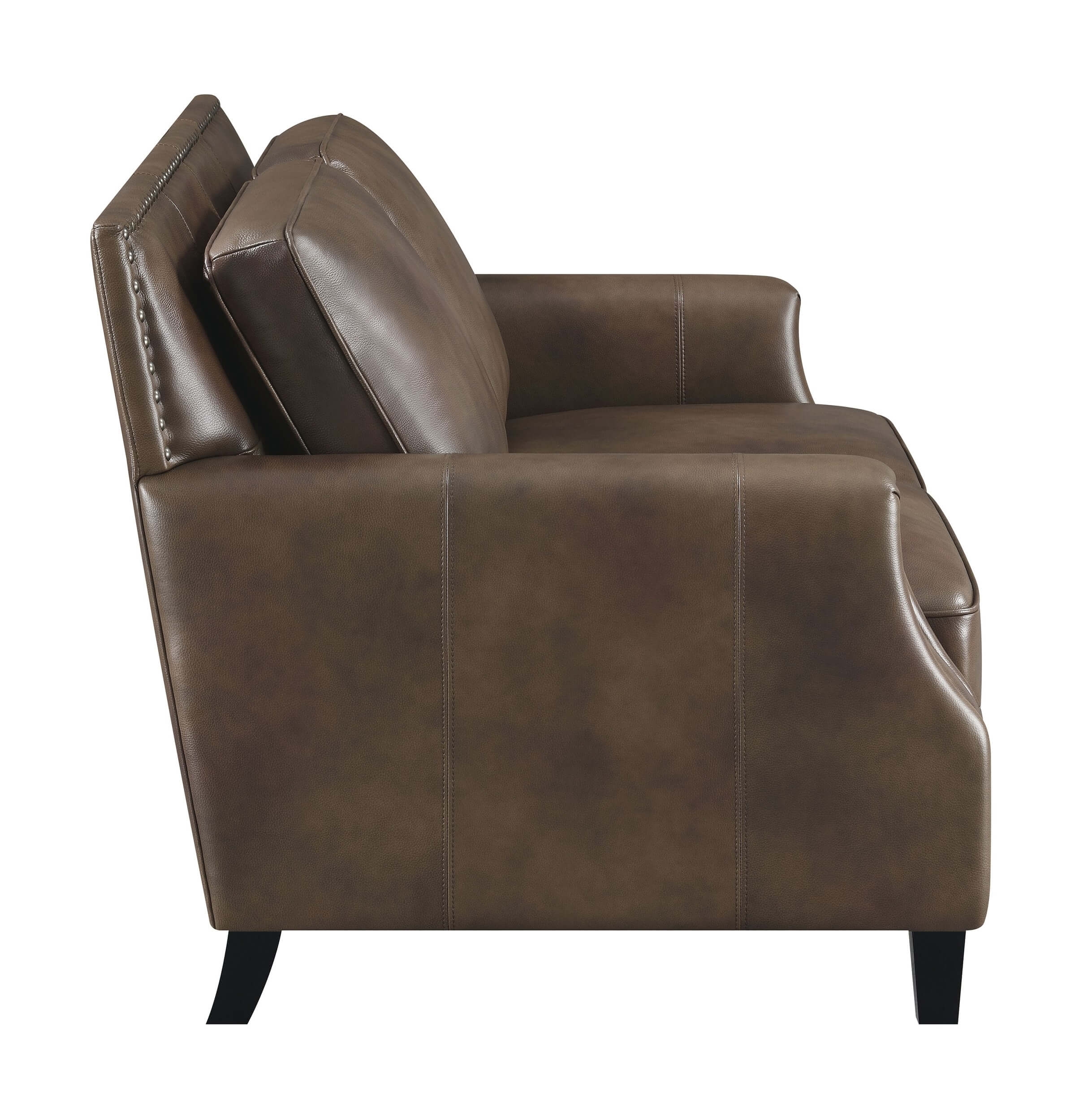 Leaton Recessed Arms Leather/Split Living Room Set