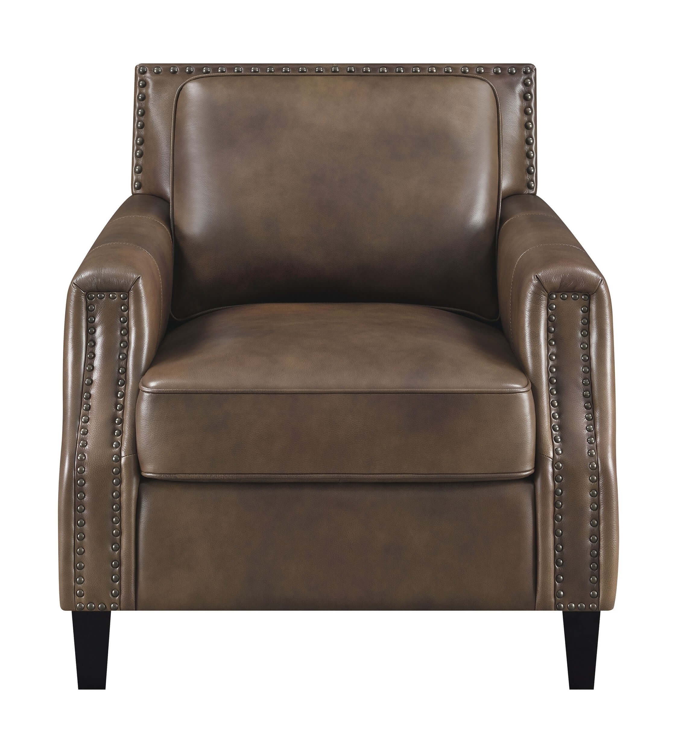 Leaton Recessed Arms Leather/Split Arm Chair