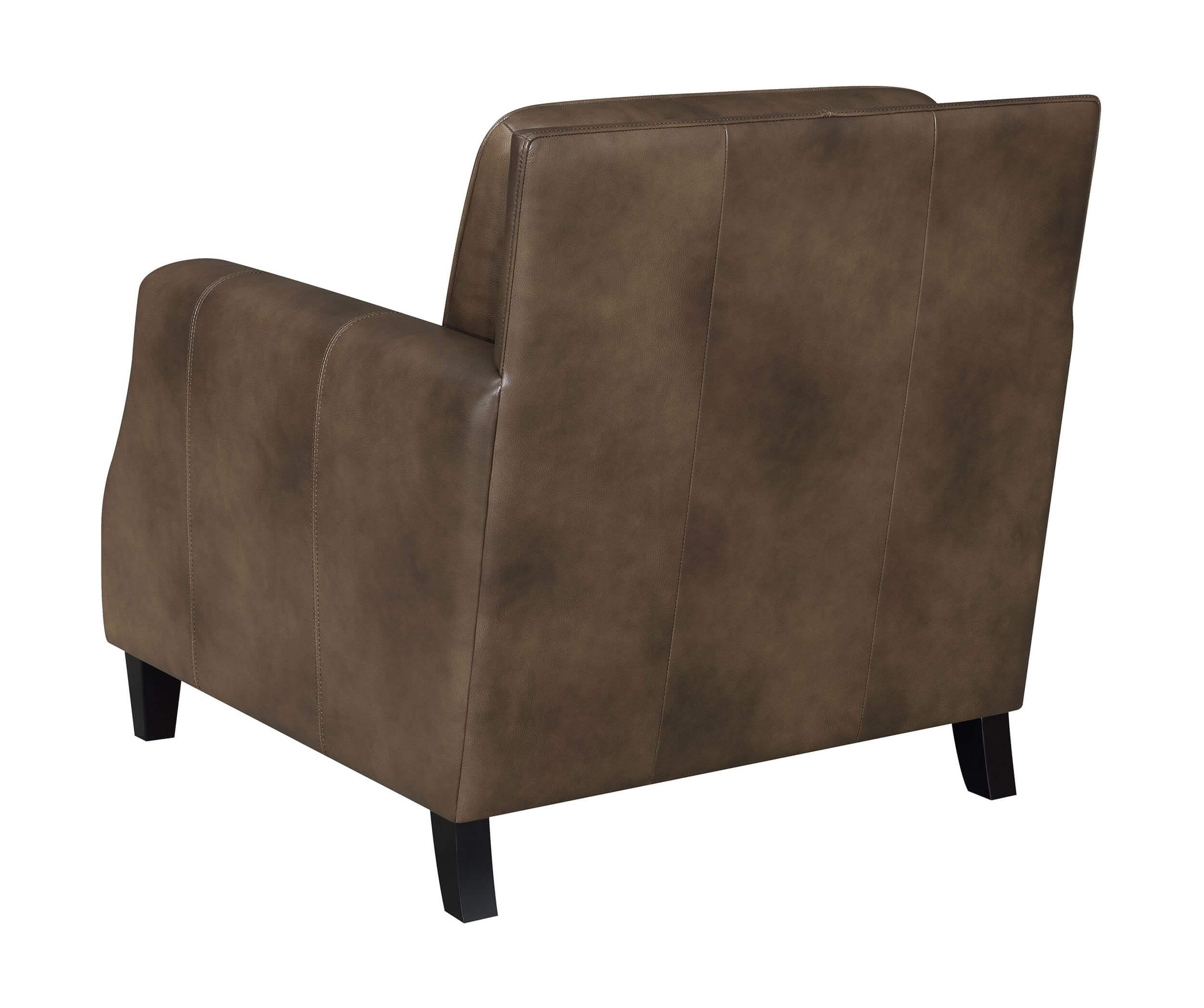 Leaton Recessed Arms Leather/Split Arm Chair