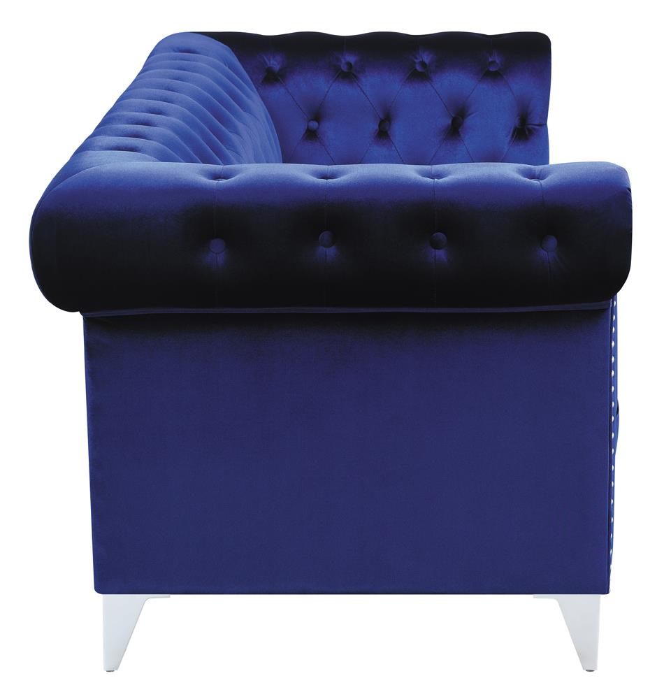 Bleker Tufted Velvet Tuxedo Arm Sofa