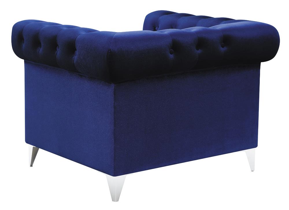 Bleker Tufted Velvet Tuxedo Arm Chair