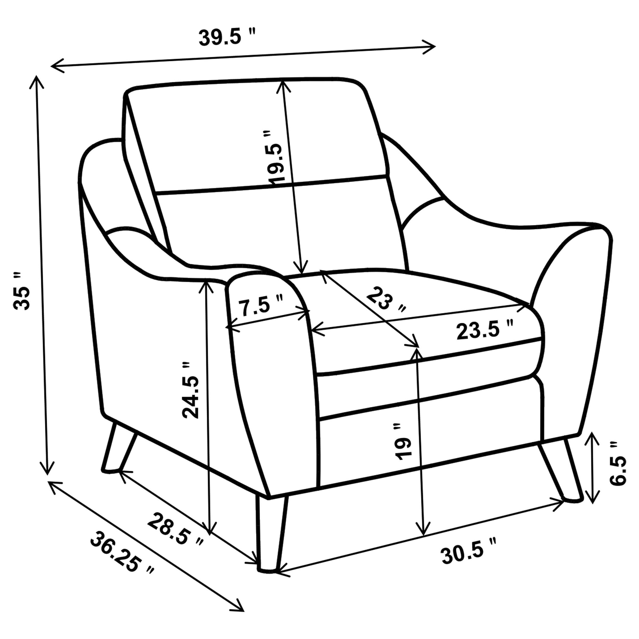 Gano Sloped Arm Fabric Chair
