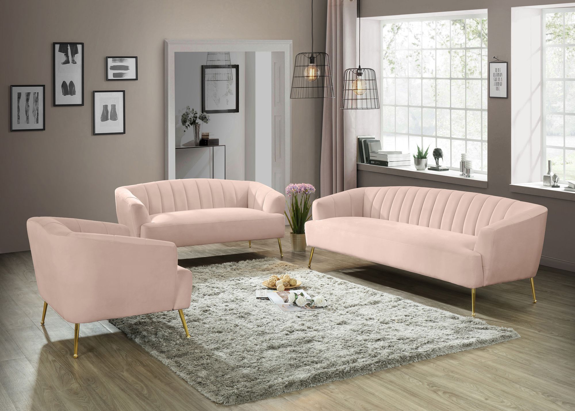 Tori Velvet Loveseat