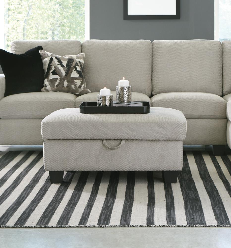 Whitson Chenille Storage Ottoman