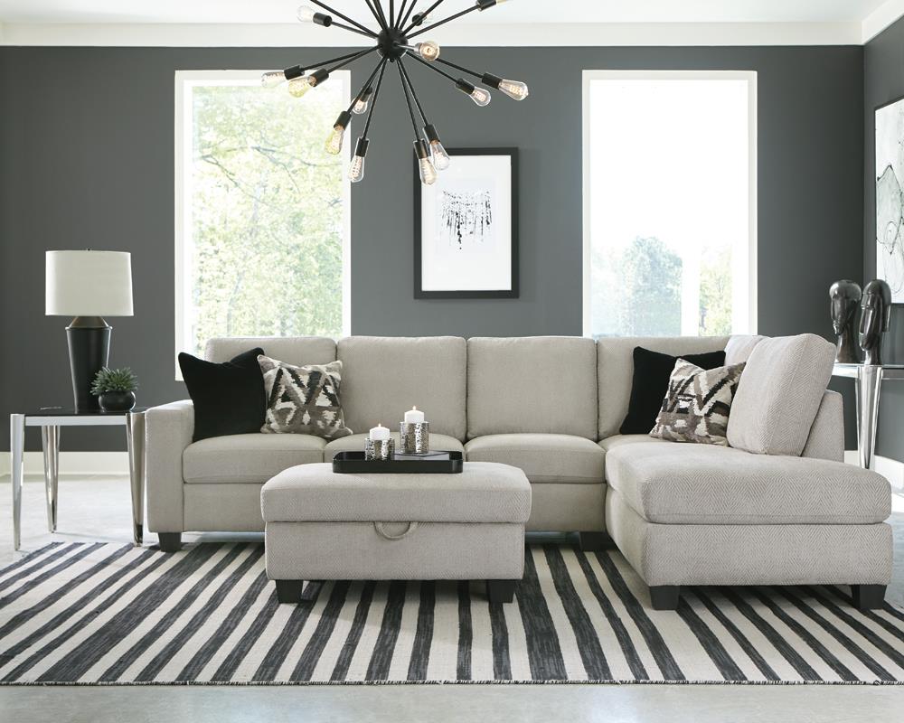 Whitson Chenille Storage Ottoman