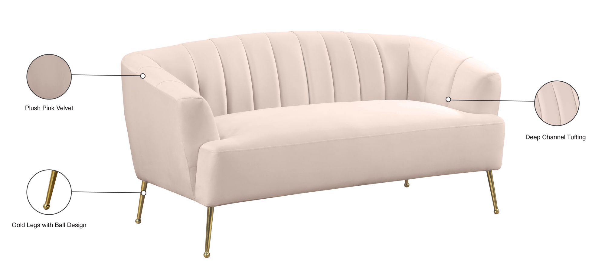Tori Velvet Loveseat