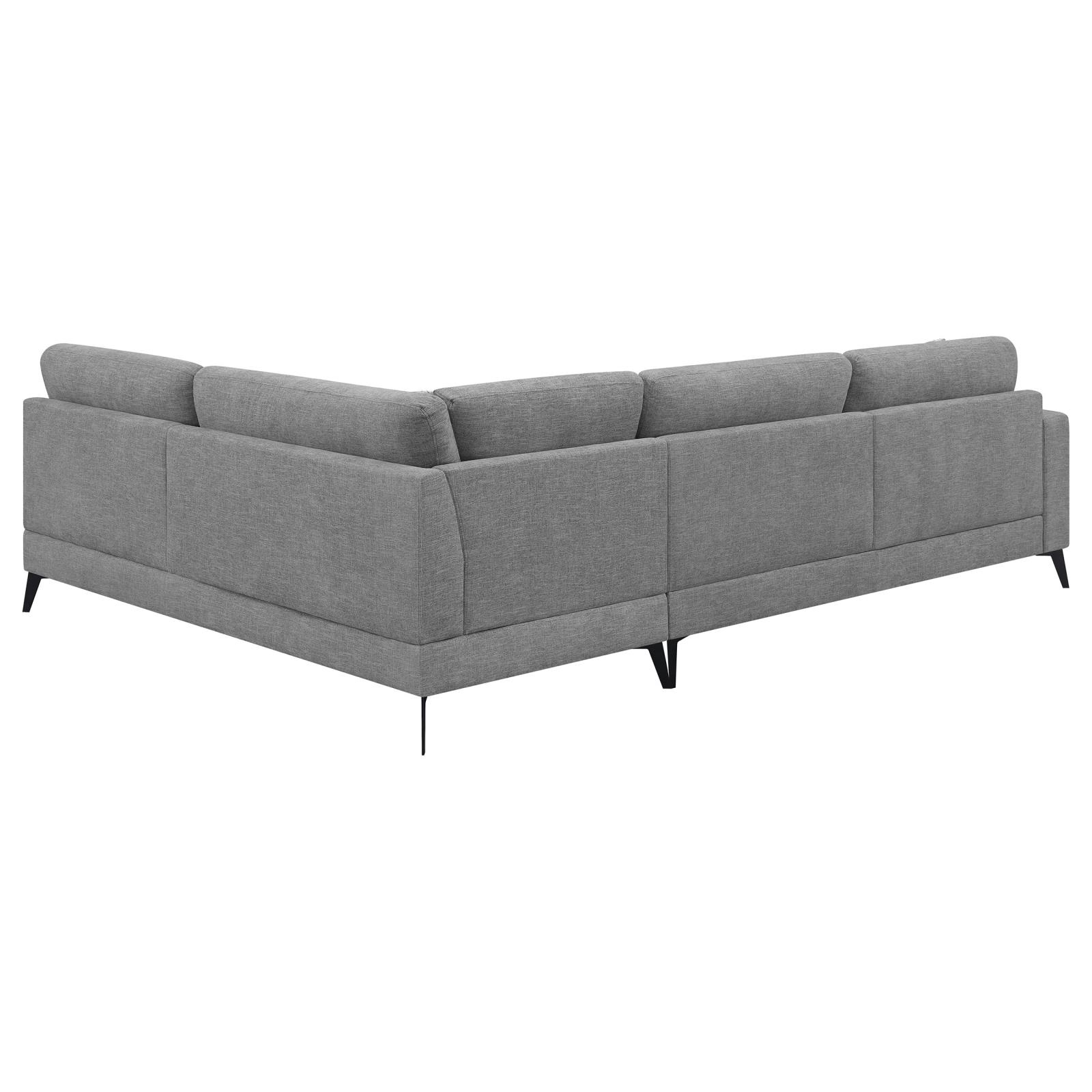 Clint Chenille L-Shape Sectional Sofa with Loose Back