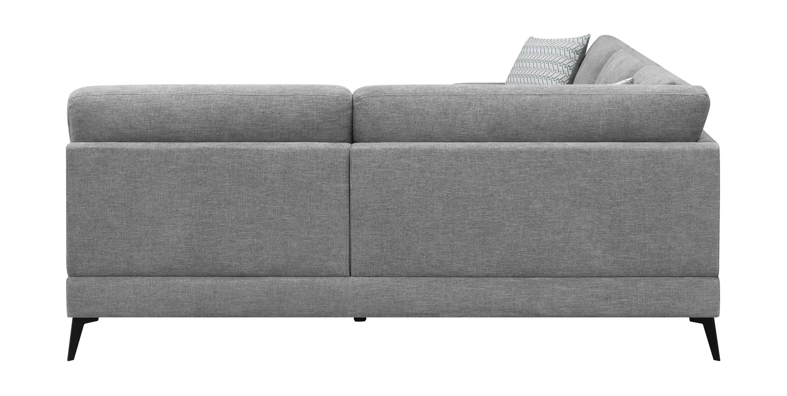 Clint Chenille L-Shape Sectional Sofa with Loose Back