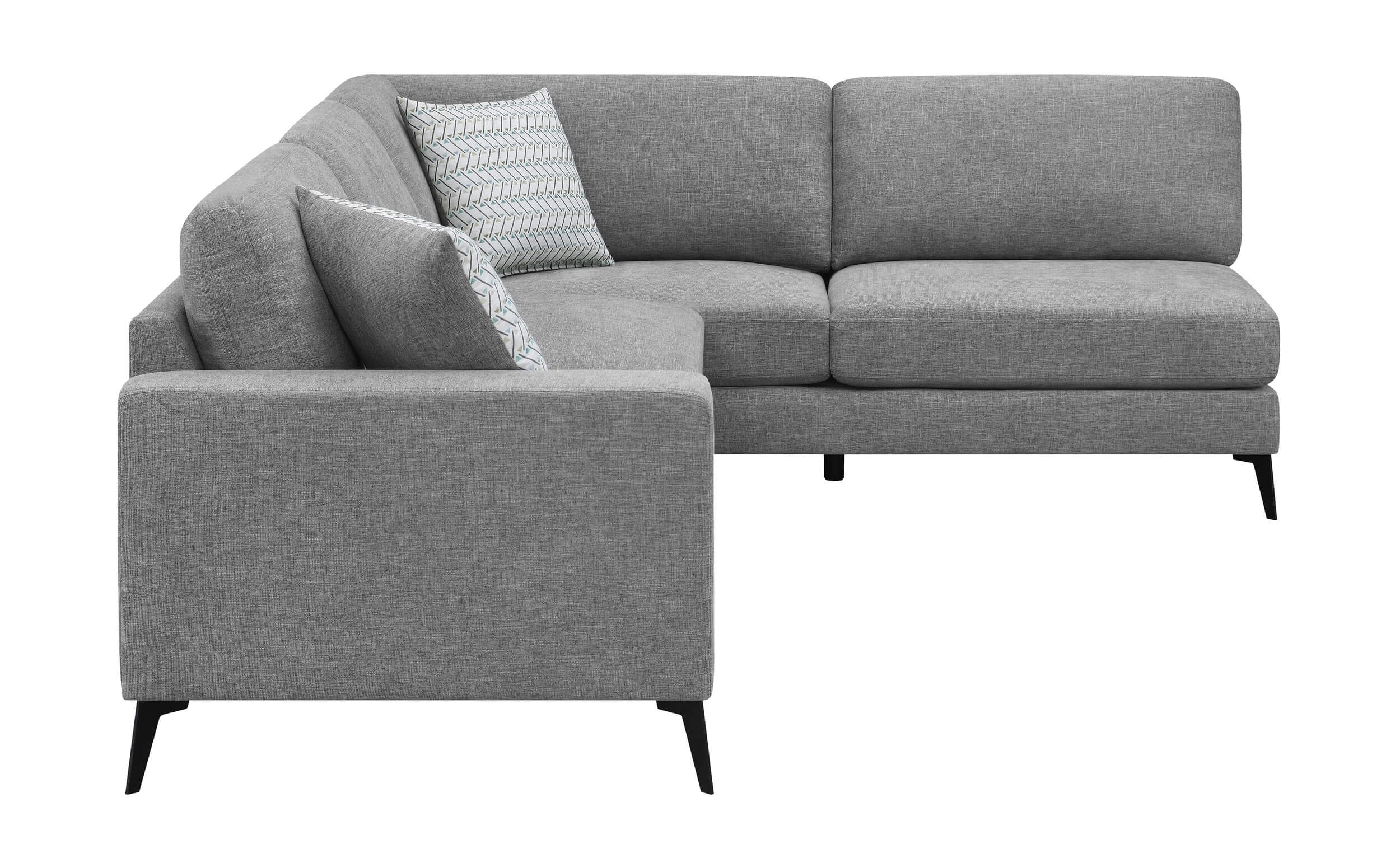 Clint Chenille L-Shape Sectional Sofa with Loose Back