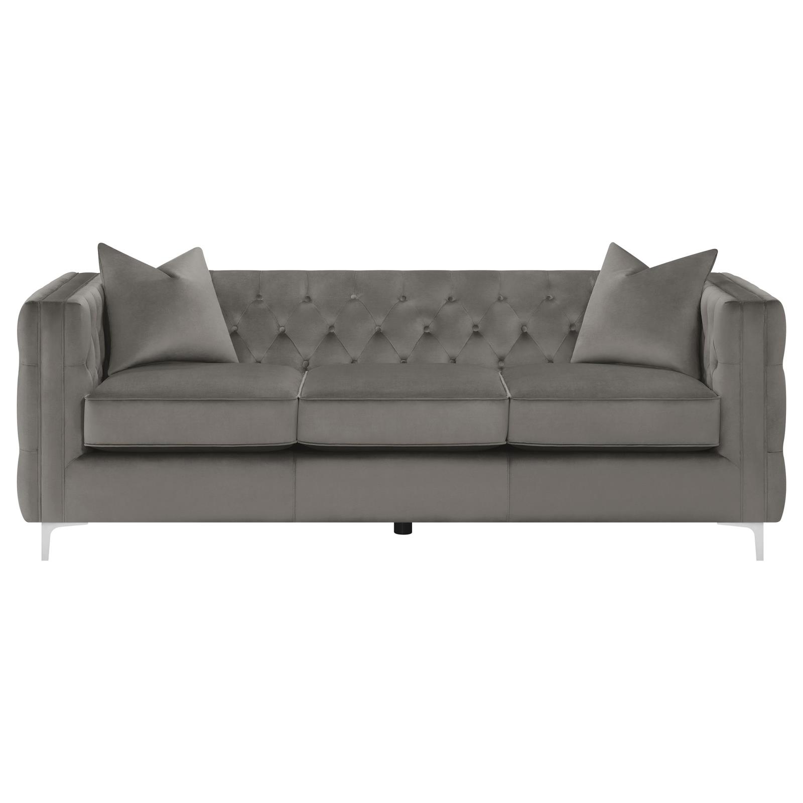 Phoebe Tufted Velvet Tuxedo Arms Living Room Set