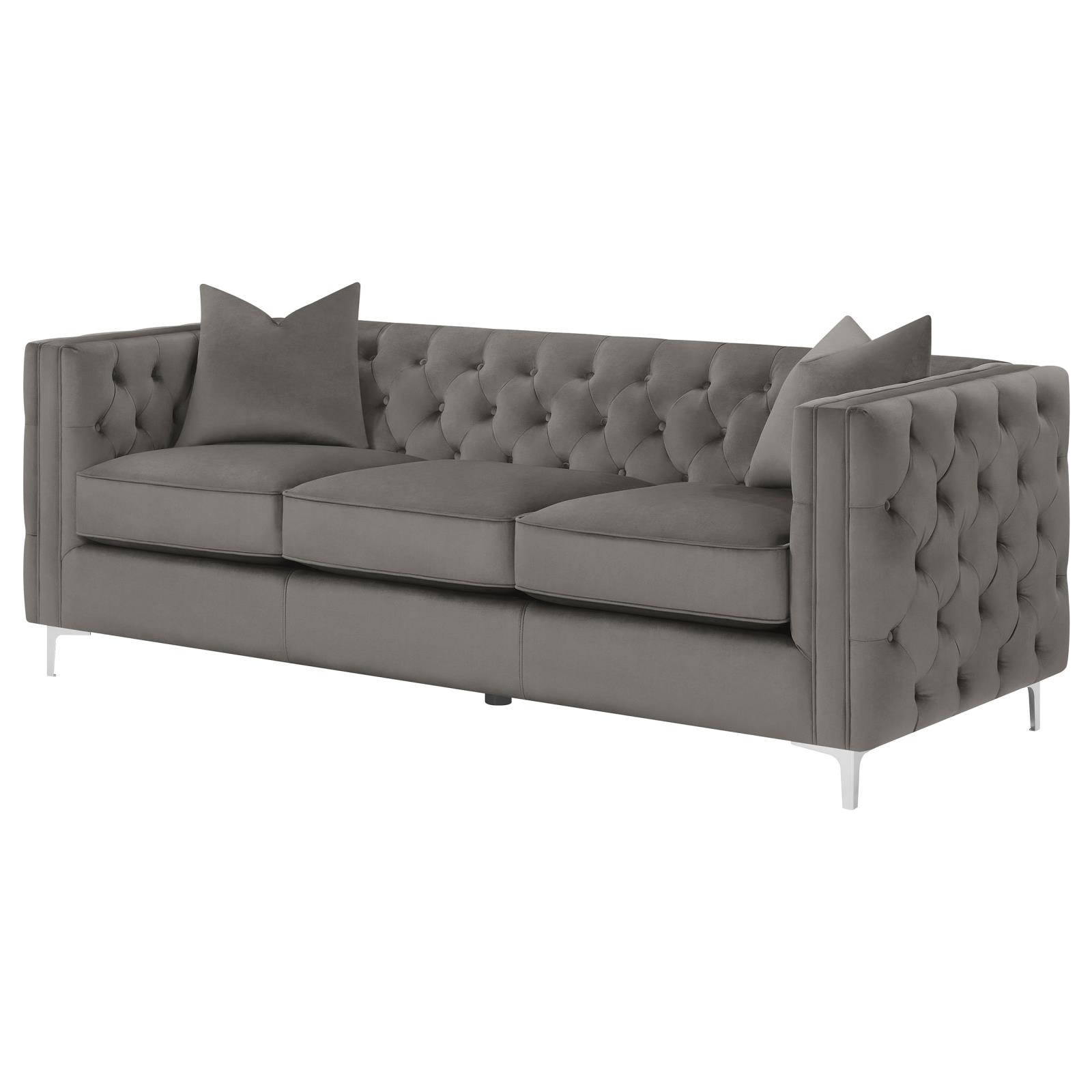 Phoebe Tufted Velvet Tuxedo Arms Living Room Set