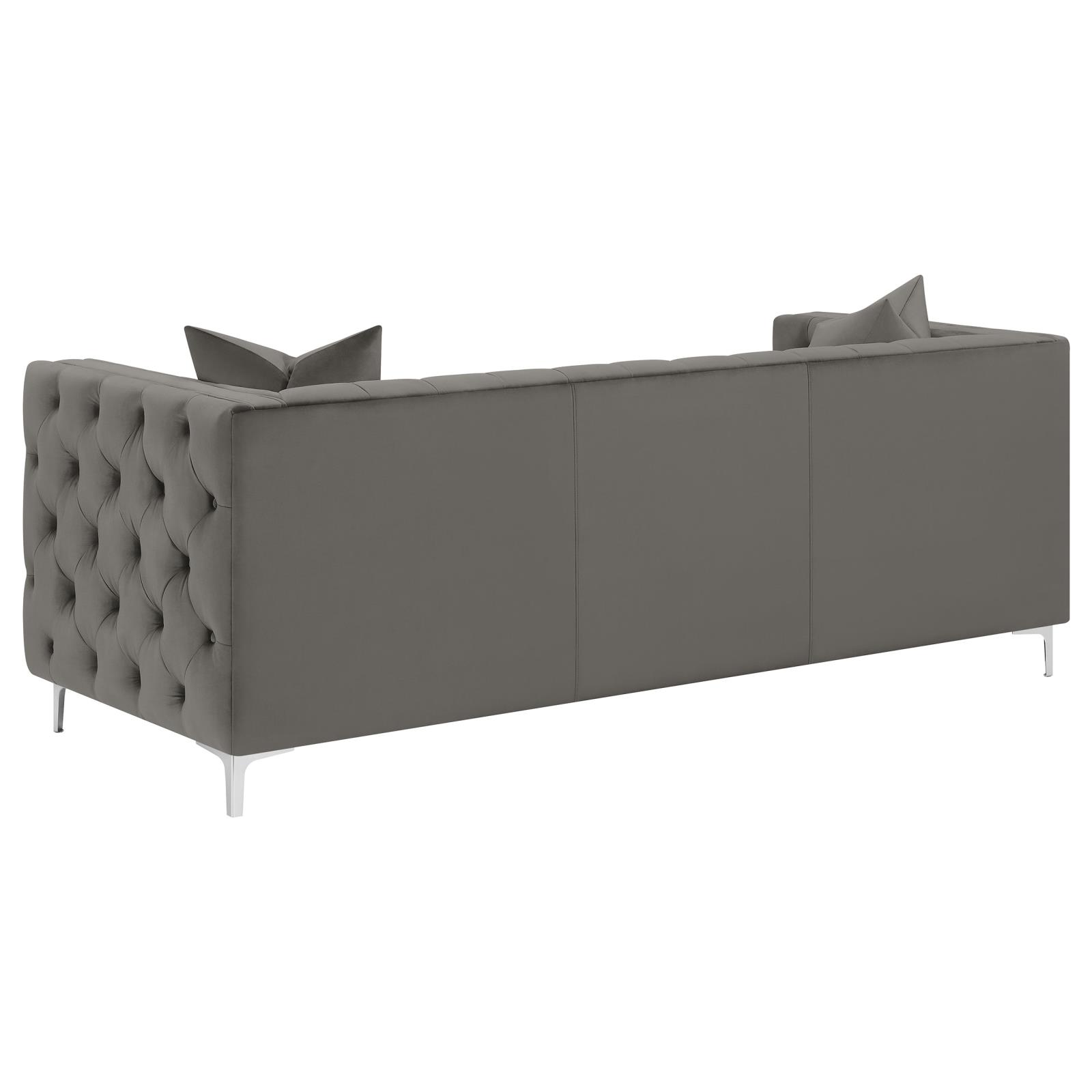 Phoebe Tufted Velvet Tuxedo Arms Sofa