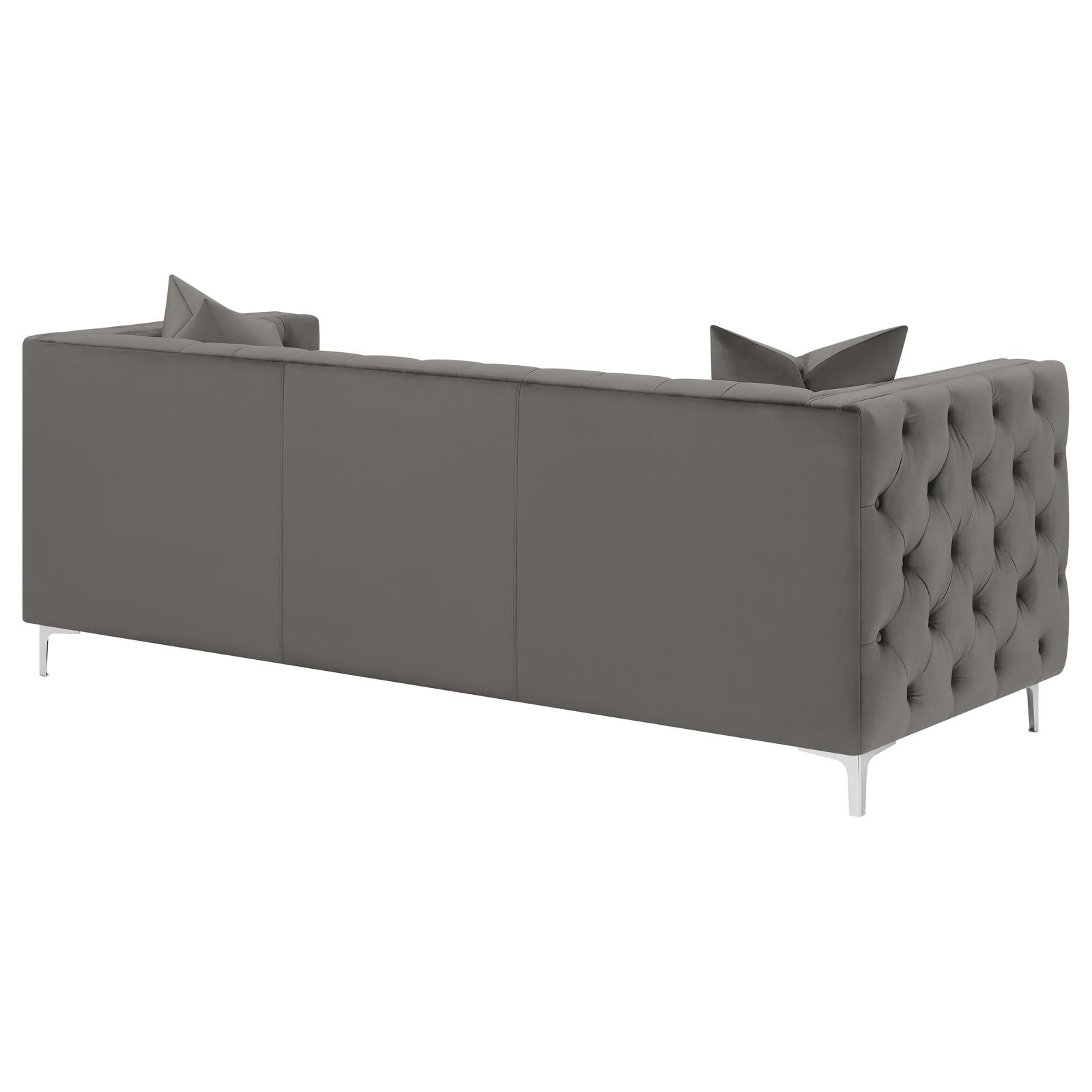Phoebe Tufted Velvet Tuxedo Arms Living Room Set