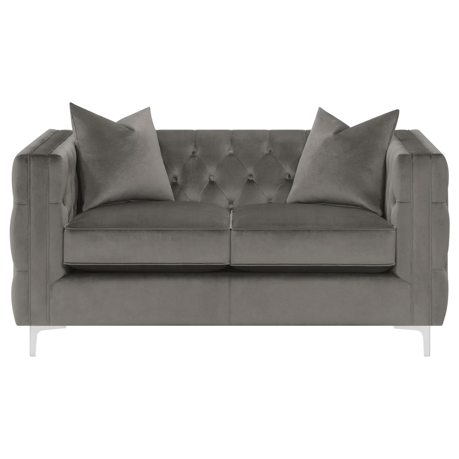 Phoebe Tufted Velvet Tuxedo Arms Living Room Set