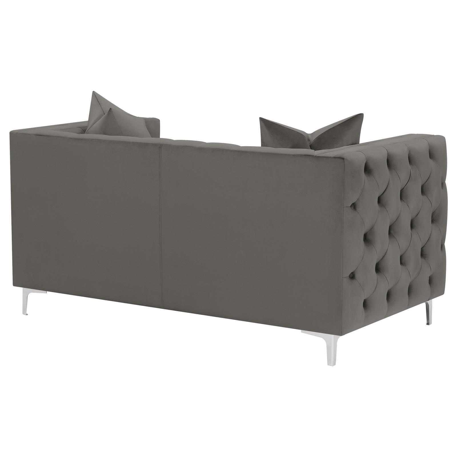 Phoebe Tufted Velvet Tuxedo Arms Living Room Set