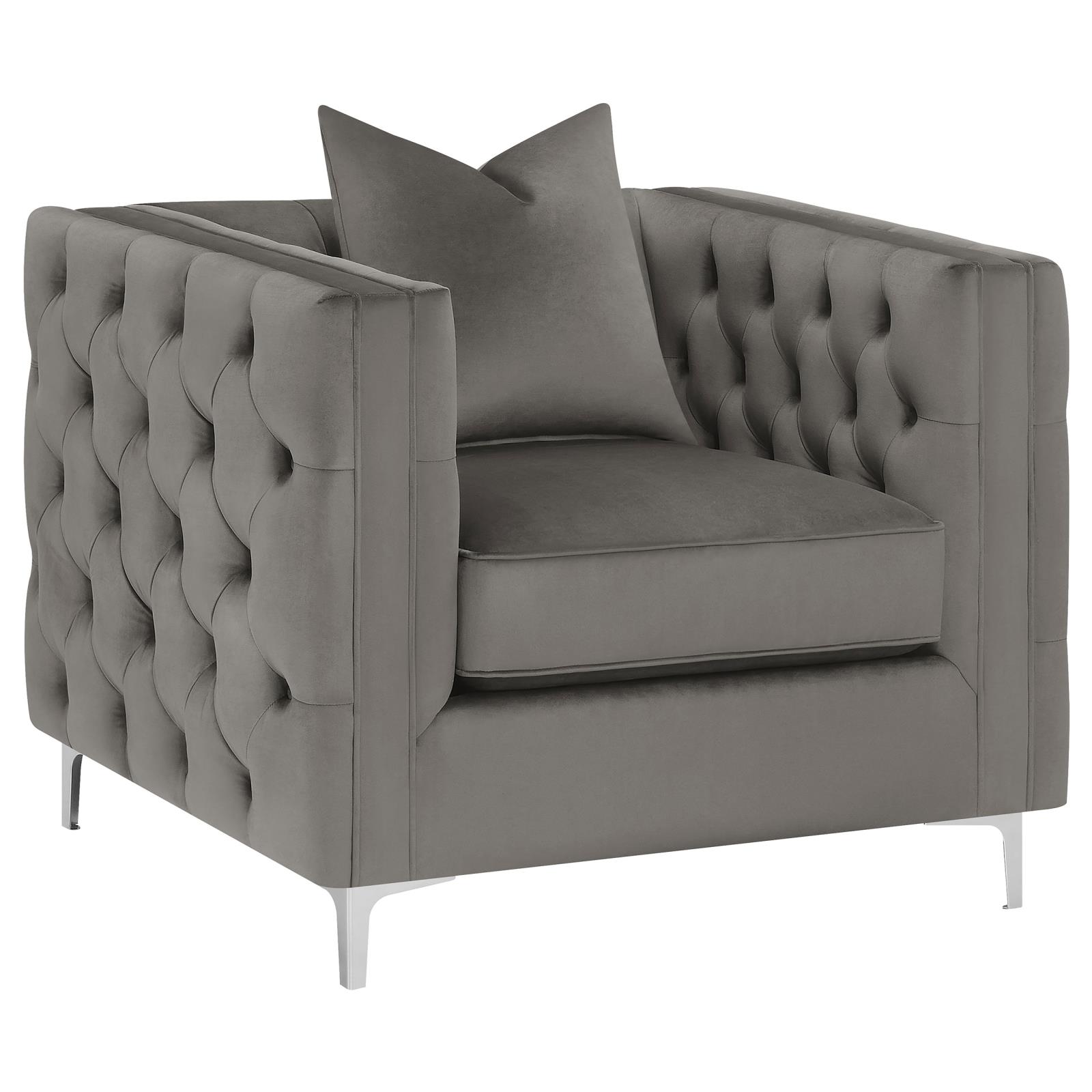 Phoebe Tufted Velvet Tuxedo Arms Living Room Set