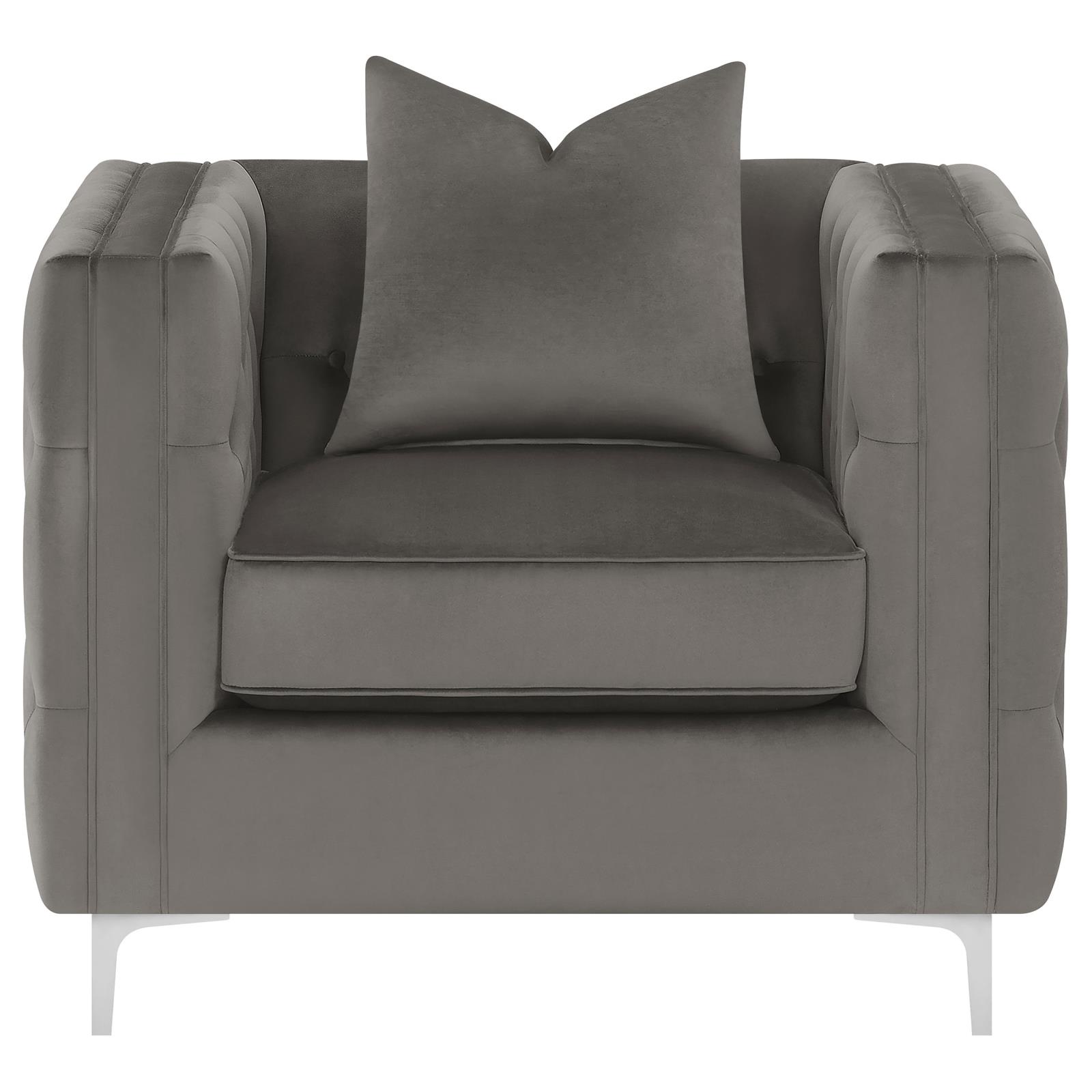 Phoebe Tufted Velvet Tuxedo Arms Living Room Set