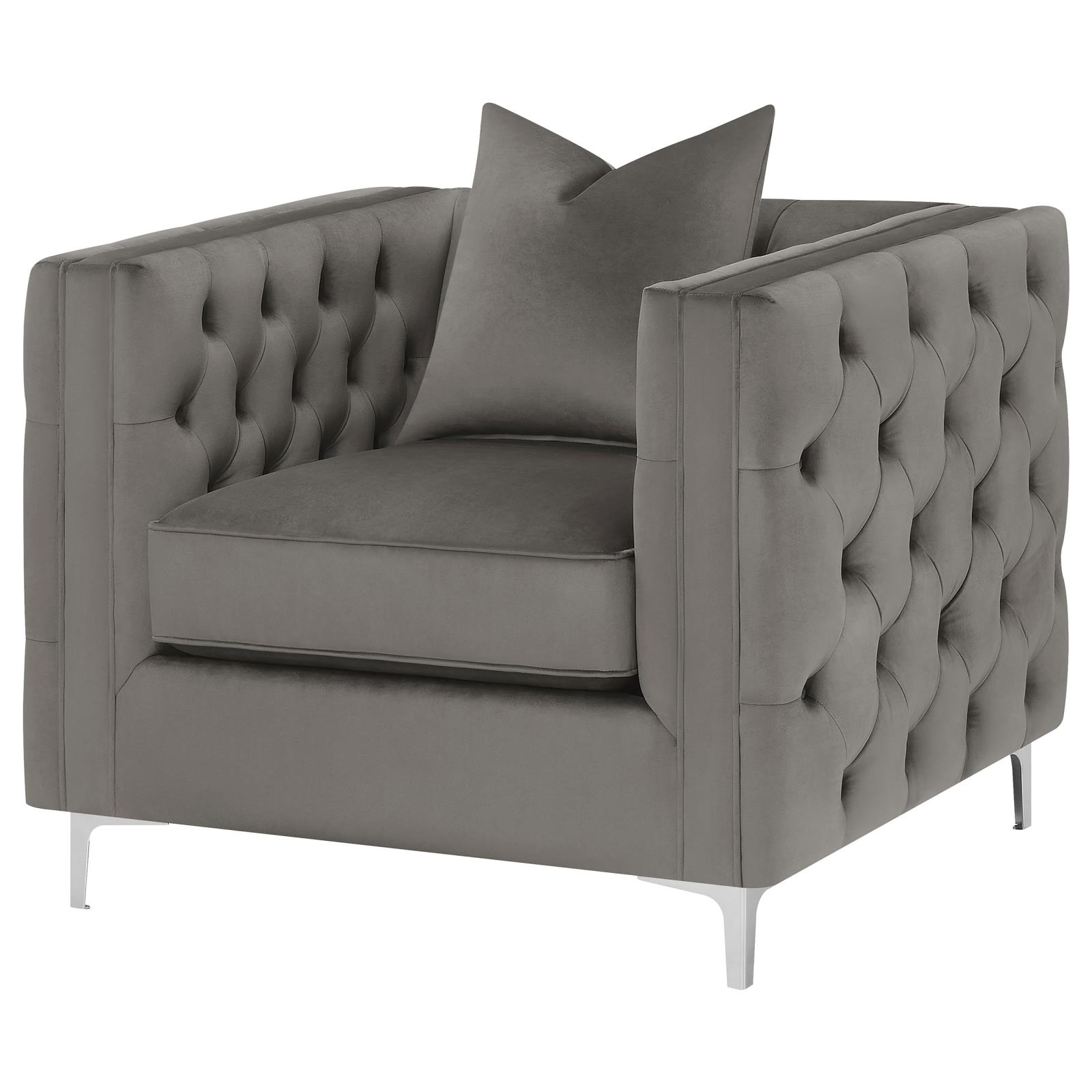 Phoebe Tufted Velvet Tuxedo Arms Living Room Set