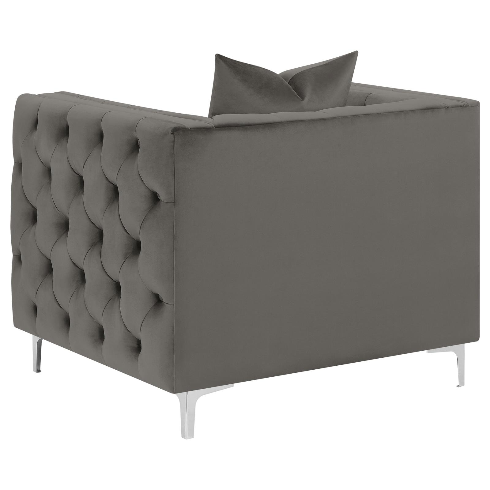 Phoebe Tufted Velvet Tuxedo Arms Chair