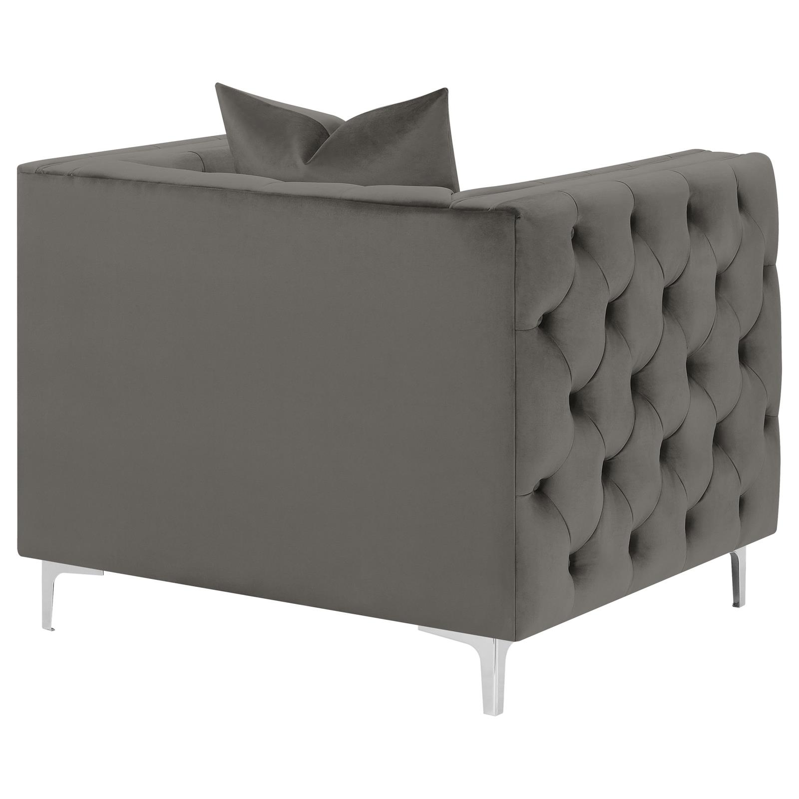 Phoebe Tufted Velvet Tuxedo Arms Living Room Set