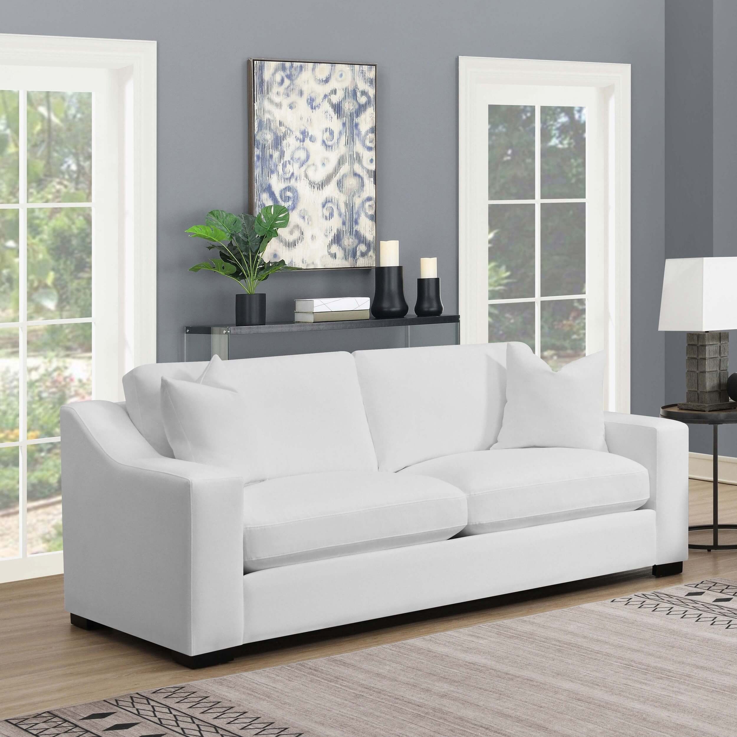 Ashlyn Fabric Sloped Arms Living Room Set