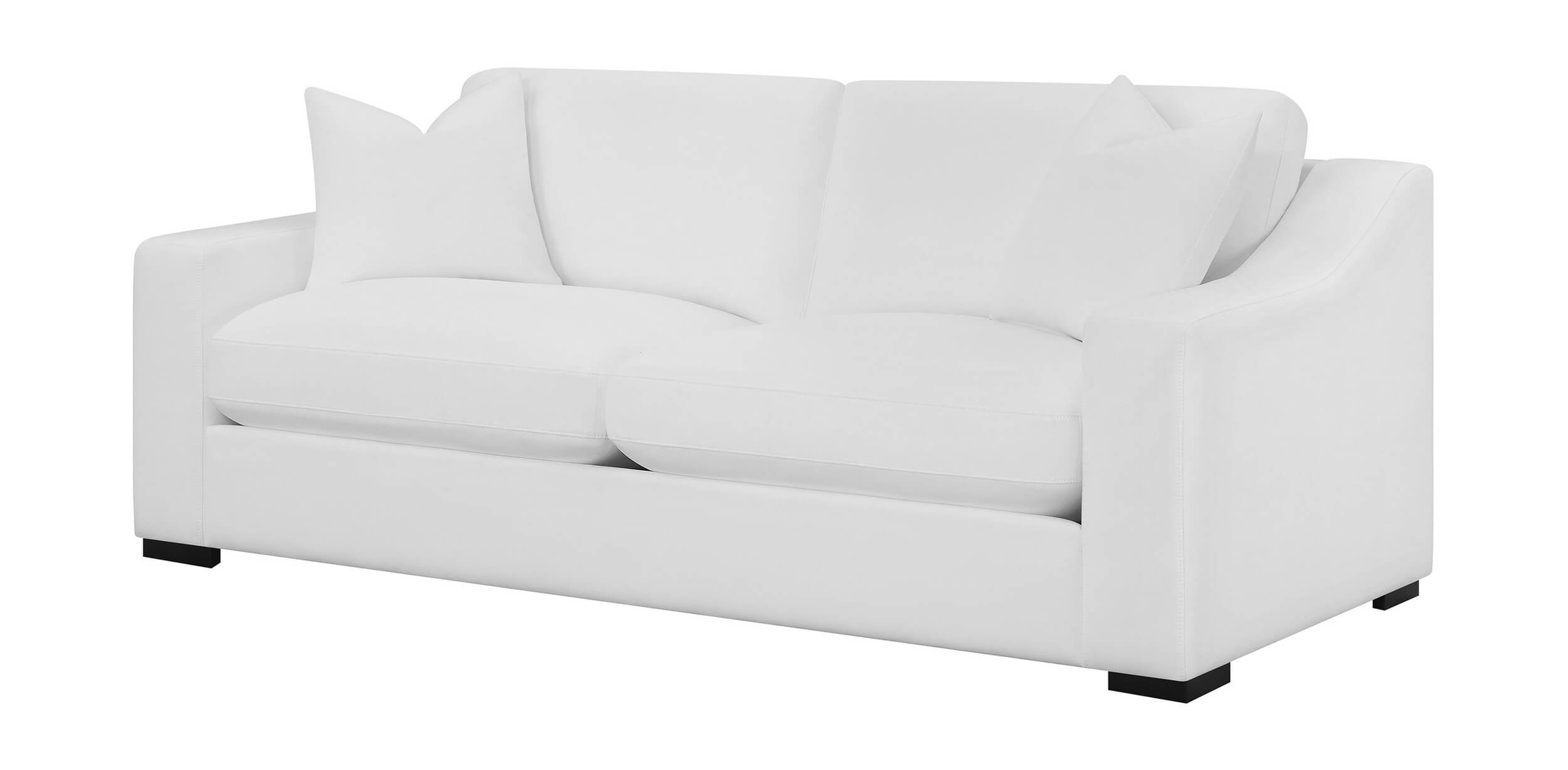 Ashlyn Polyester Fabric Sloped Arms Sofa