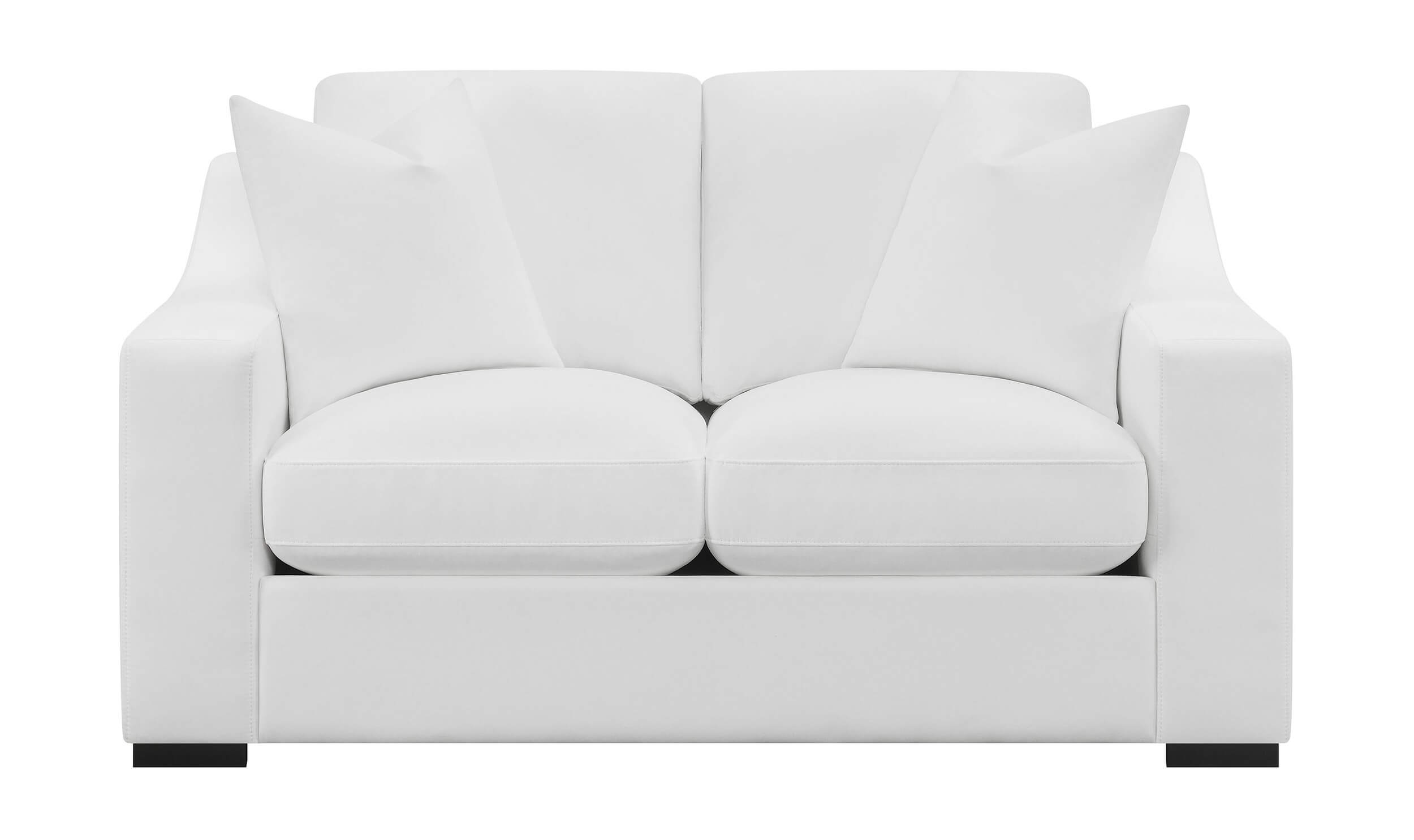Ashlyn Polyester Fabric Sloped Arms Loveseat
