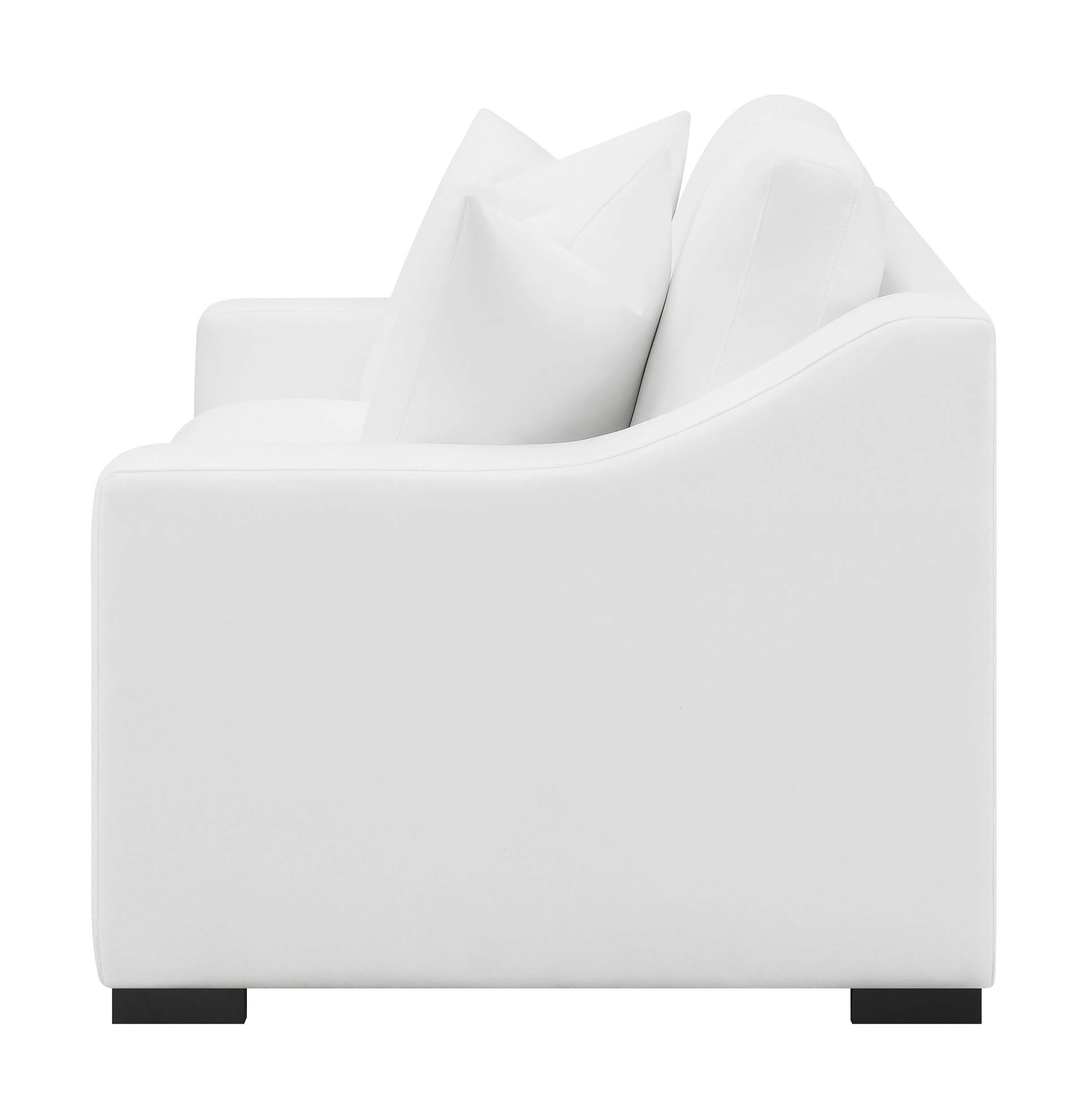 Ashlyn Polyester Fabric Sloped Arms Loveseat