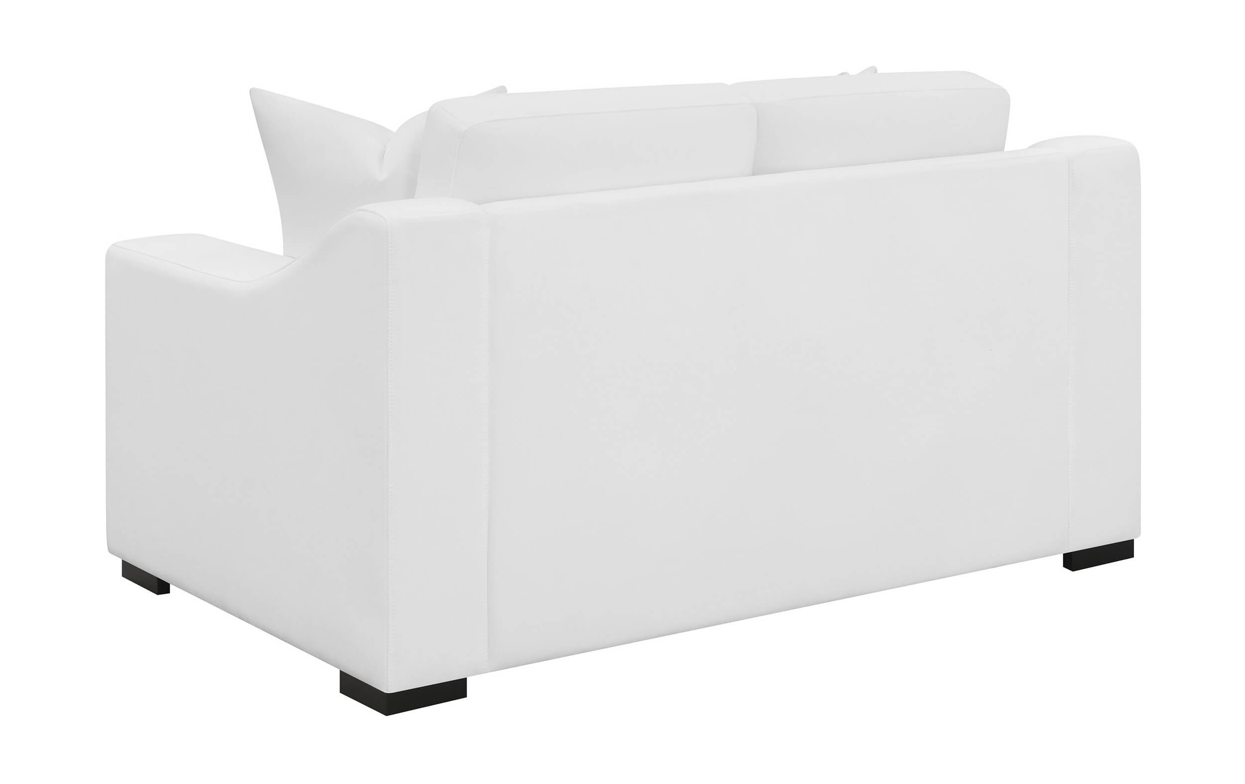 Ashlyn Polyester Fabric Sloped Arms Loveseat