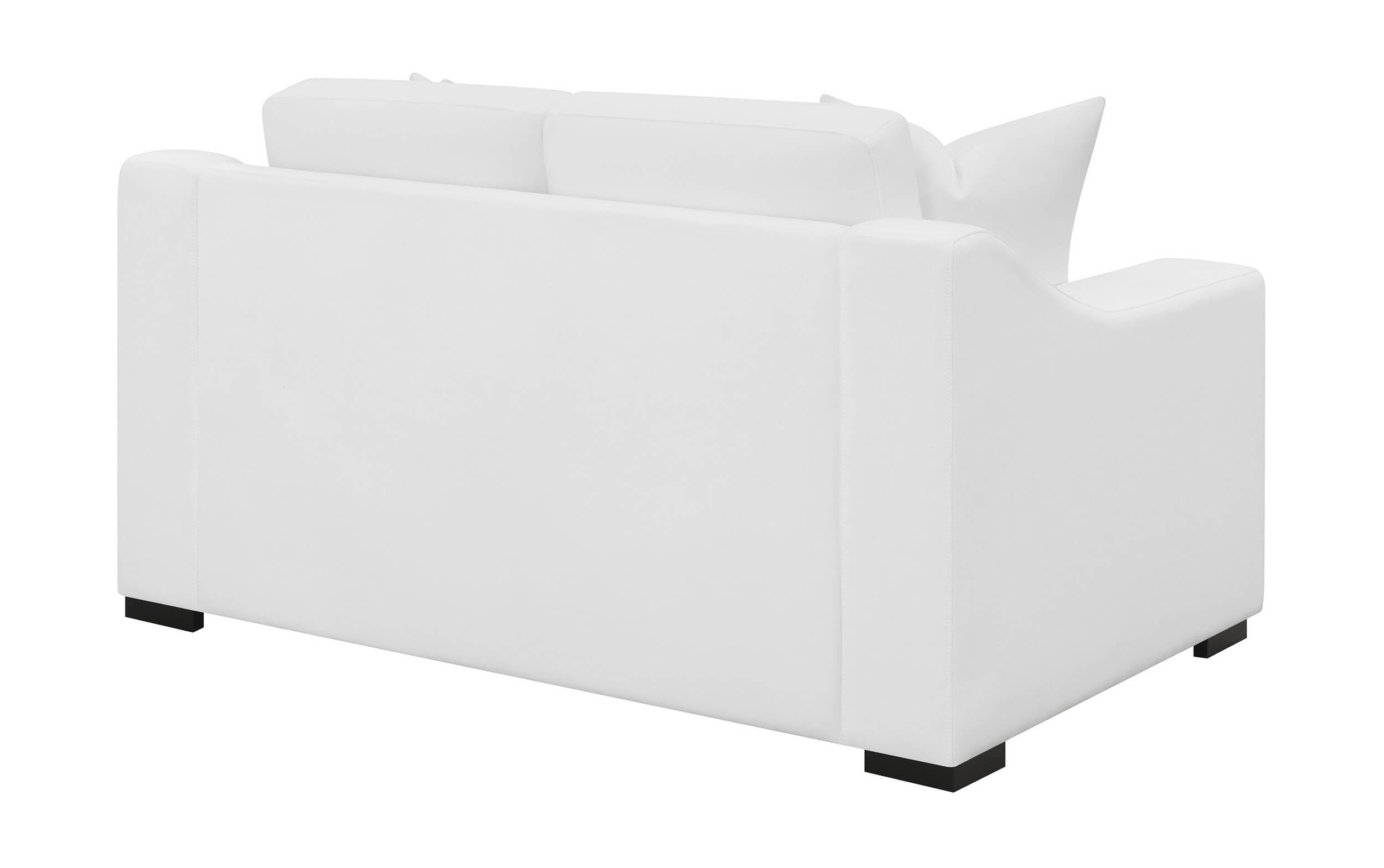 Ashlyn Polyester Fabric Sloped Arms Loveseat