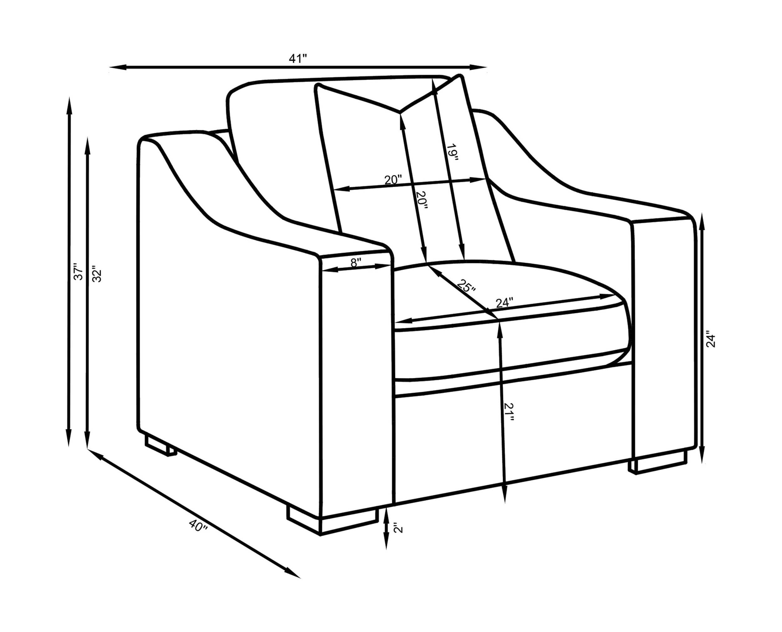 Ashlyn Fabric Sloped Arms Living Room Set