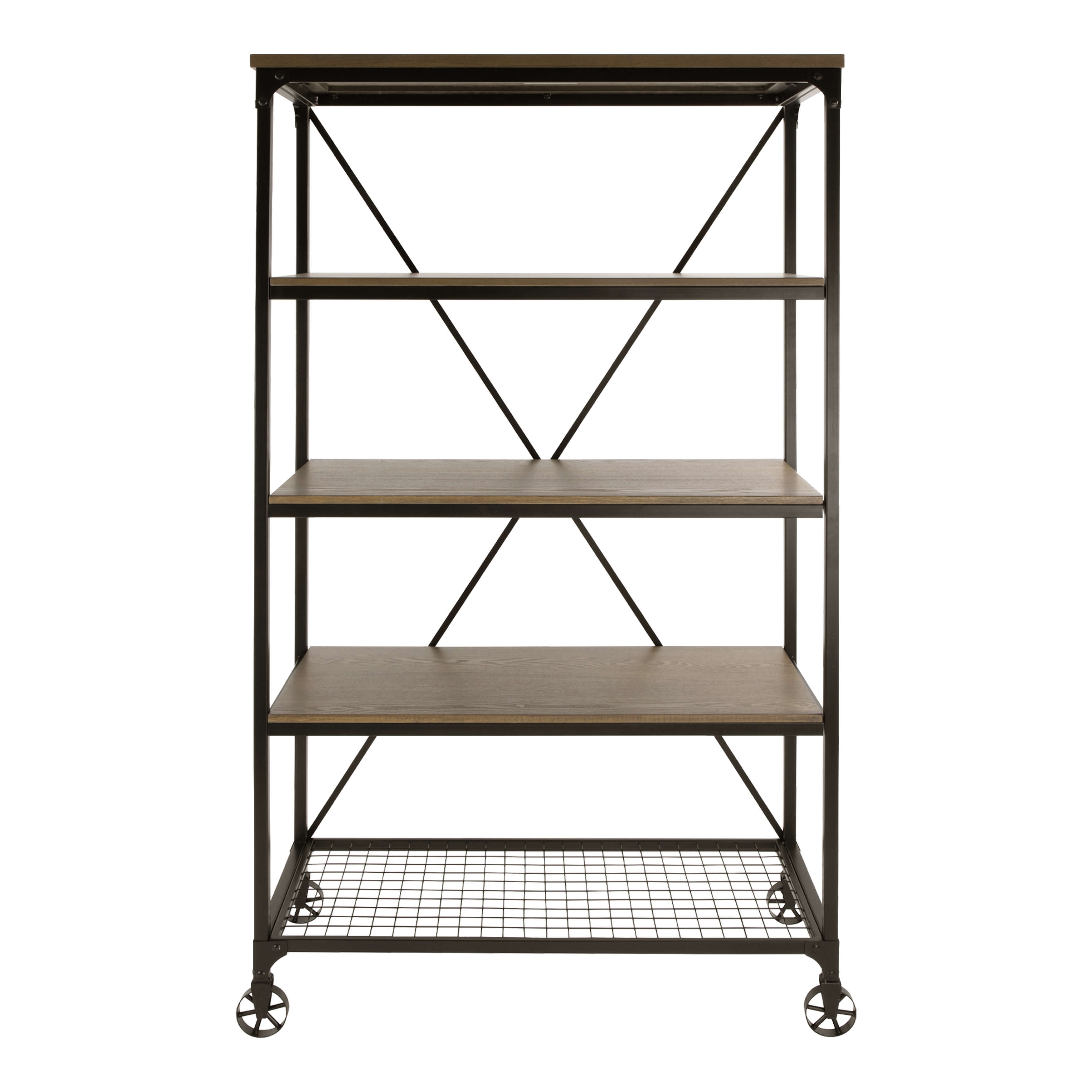 Millwood Industrial Large Wood Bookcase