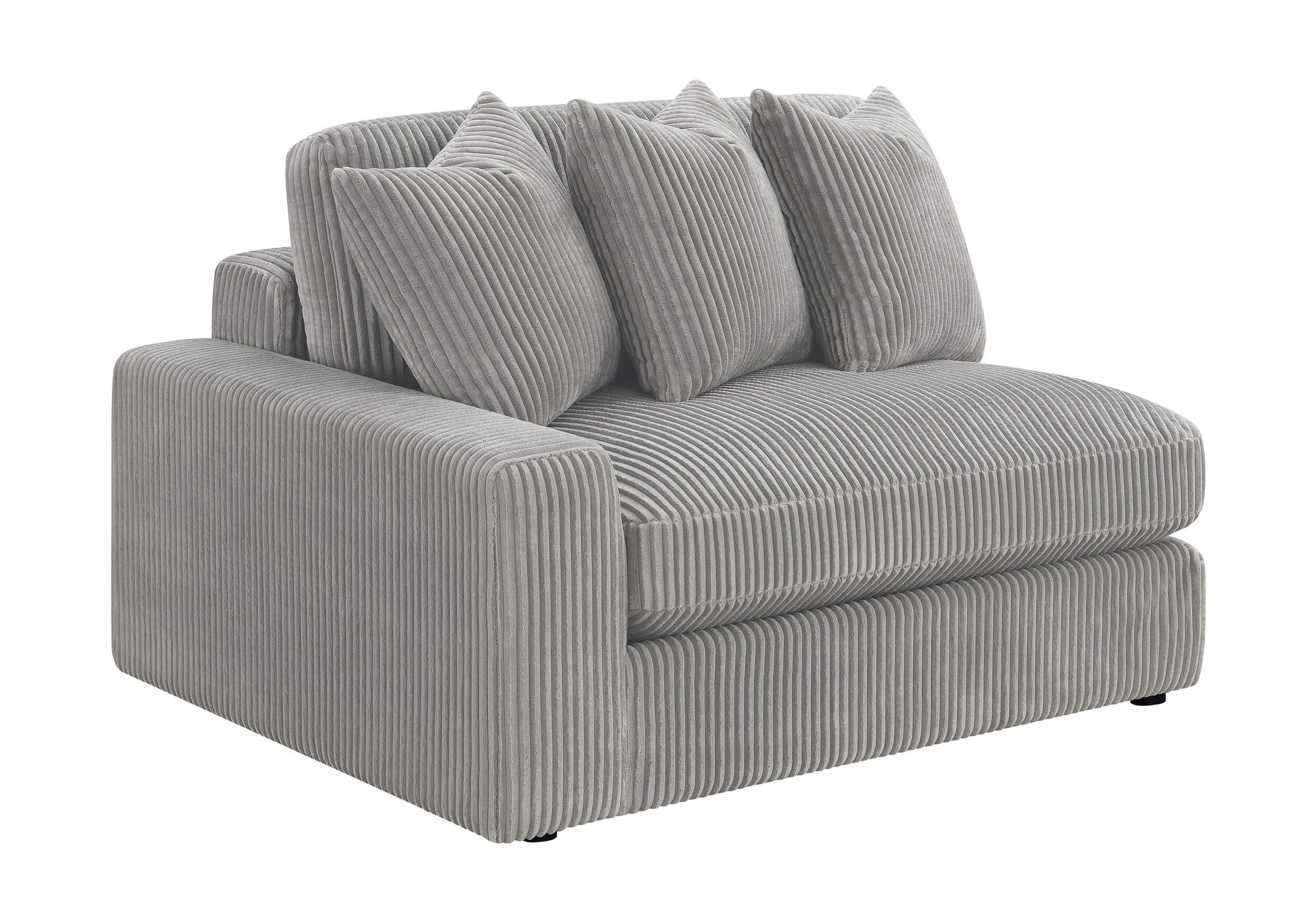 Blaine Polyester Fabric/Wood Reversible L-Shape Sectional Sofa
