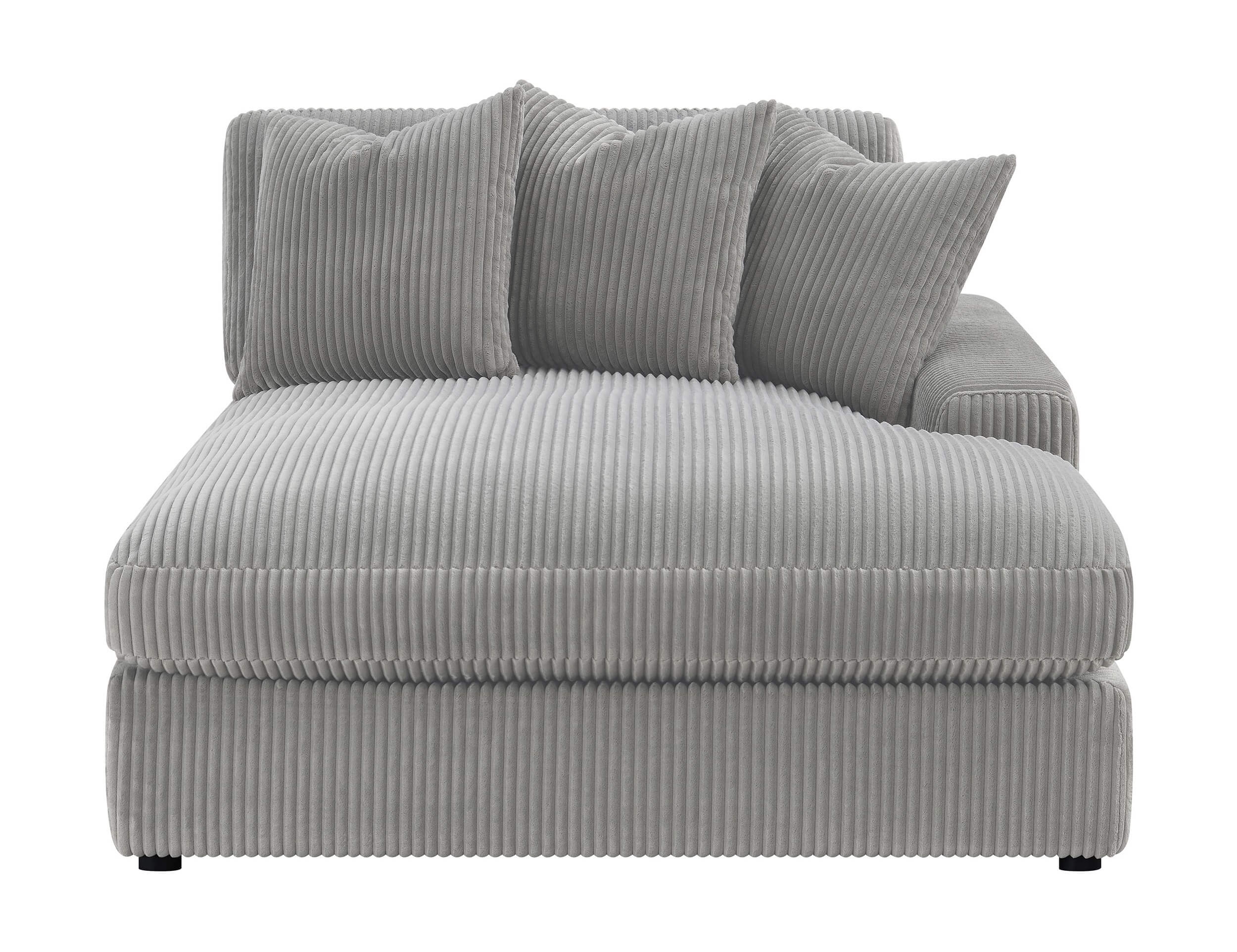 Blaine Polyester Fabric/Wood Reversible L-Shape Sectional Sofa