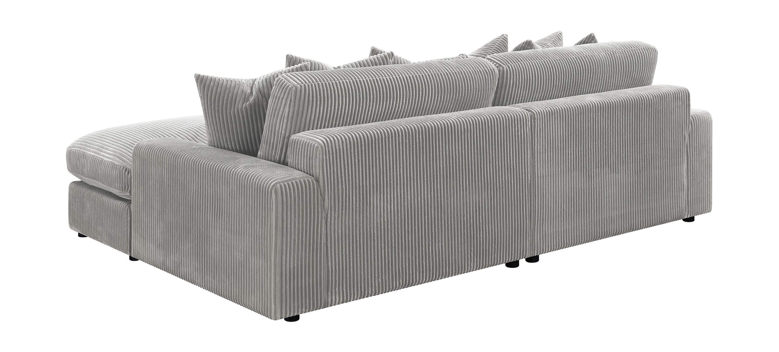 Blaine Polyester Fabric/Wood Reversible L-Shape Sectional Sofa