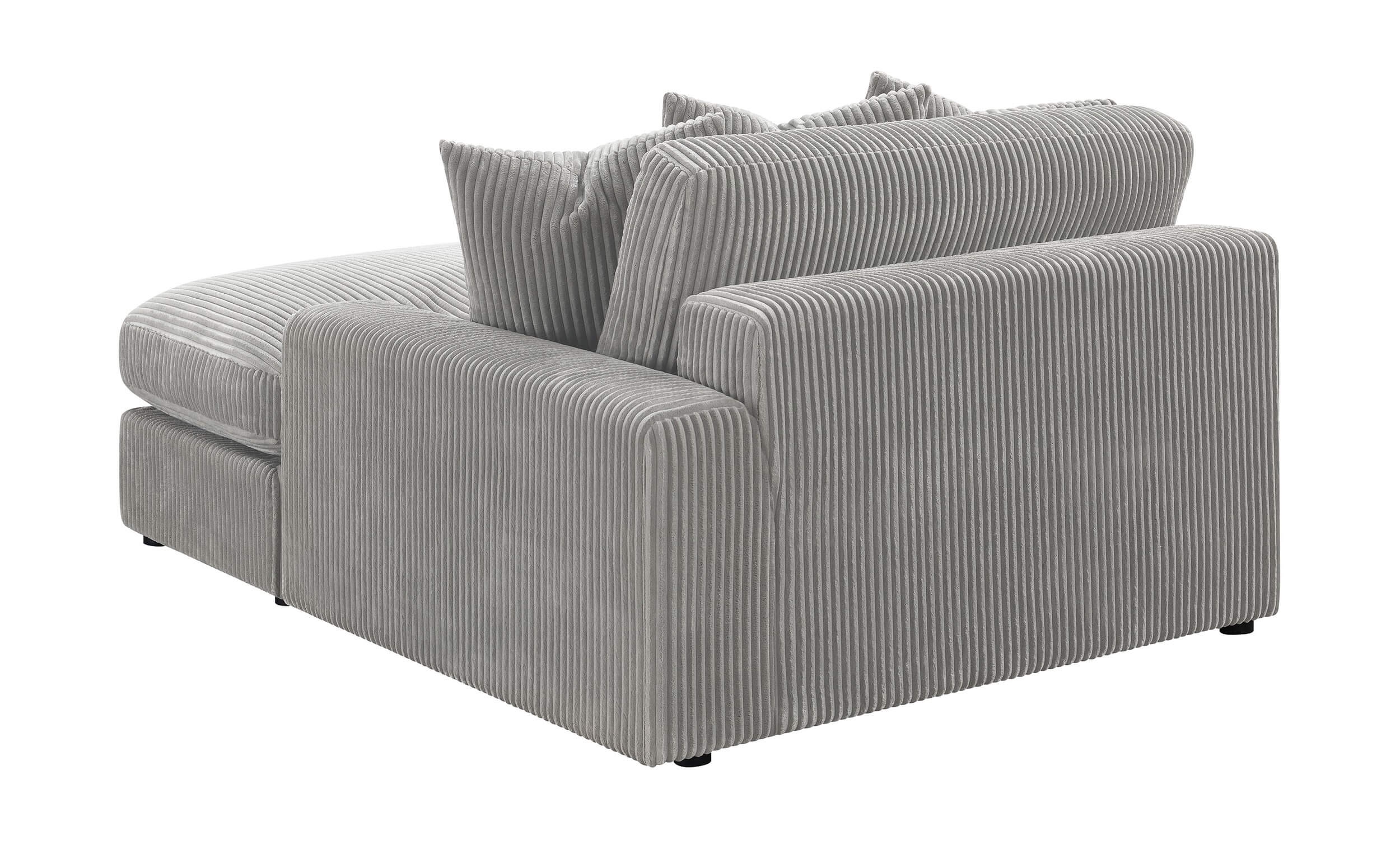 Blaine Polyester Fabric/Wood Reversible L-Shape Sectional Sofa